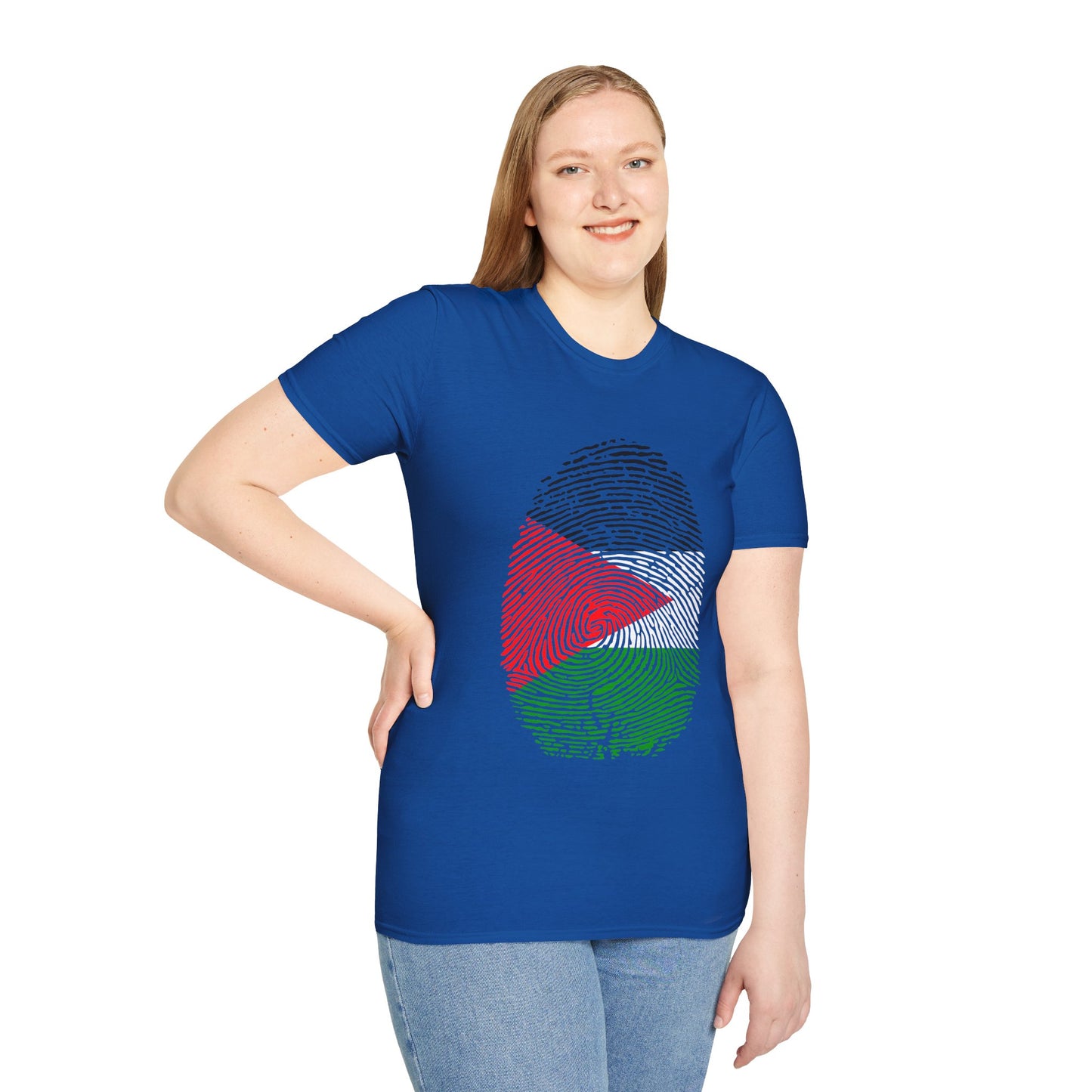 PALESTINE Fingerprint flag Soccer World Cup Fan T-Shirt (WOMEN)