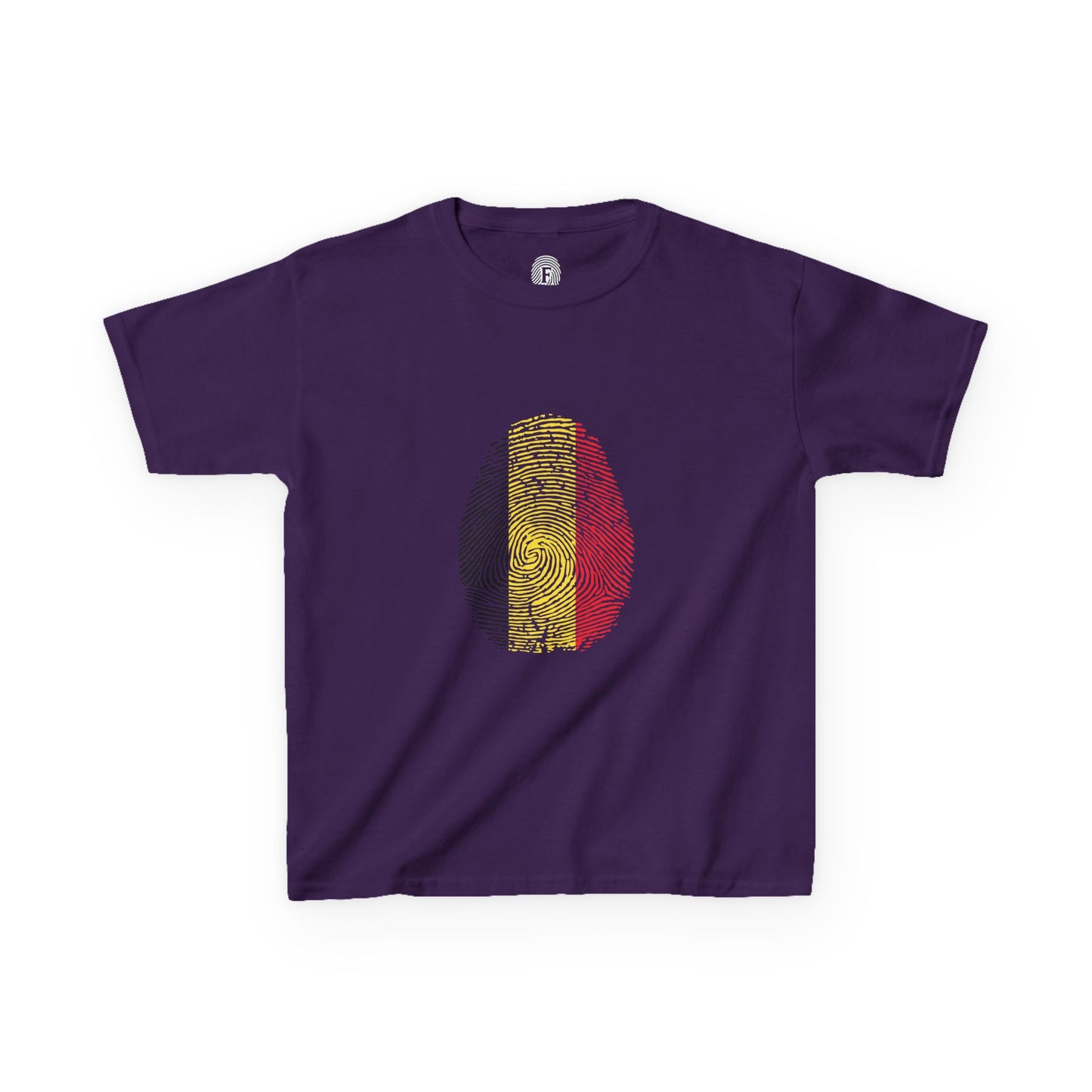BELGIUM Fingerprint flag Soccer World Cup Fan T-Shirt (KIDS - UNISEX)
