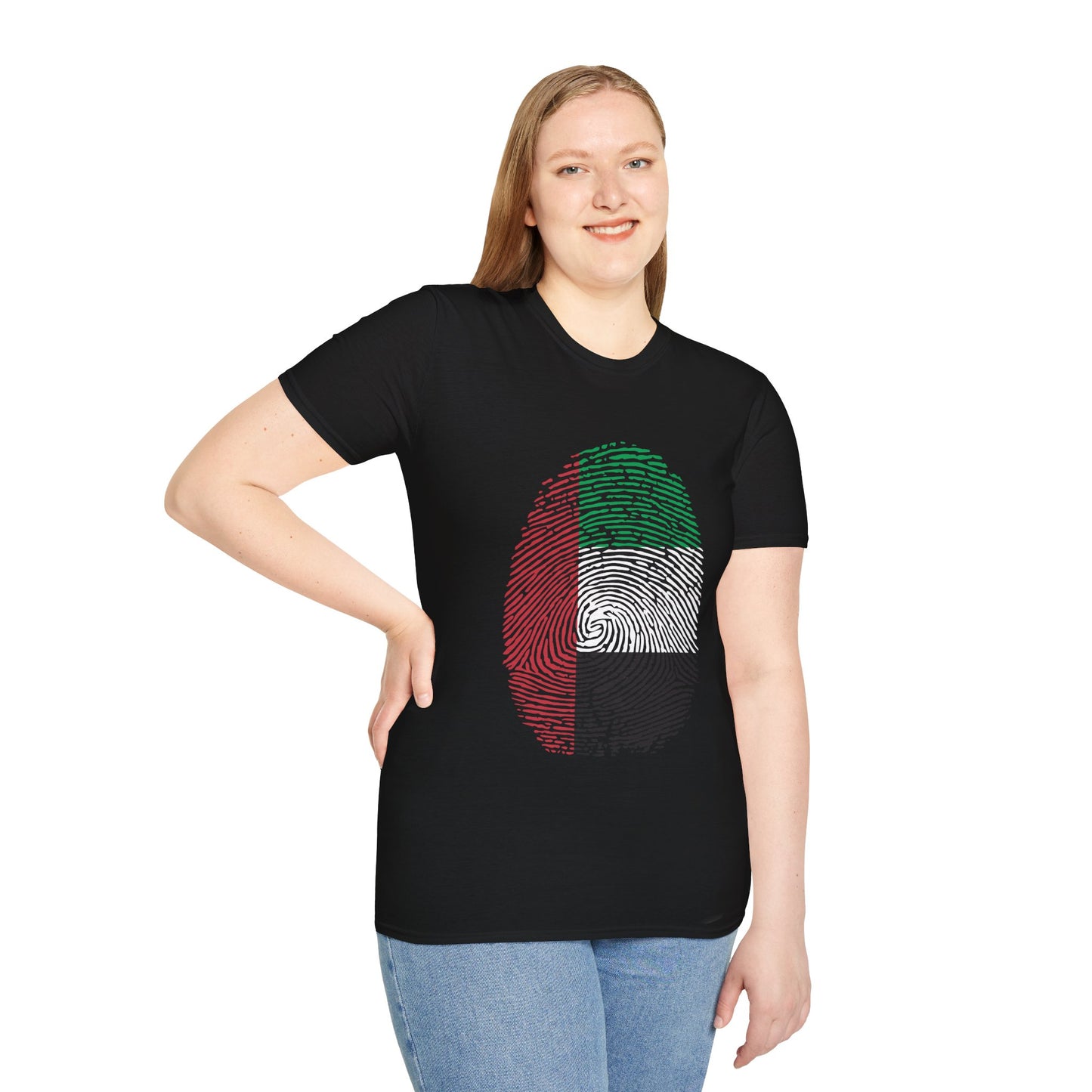 UAE Fingerprint flag Soccer World Cup Fan T-Shirt (WOMEN)