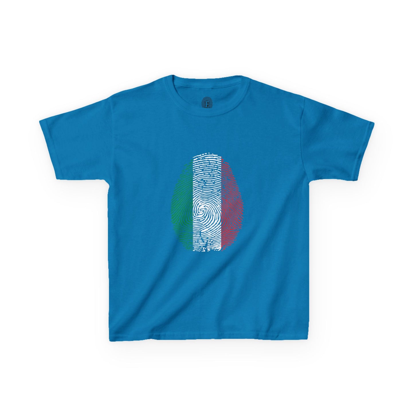 ITALY Fingerprint flag Soccer World Cup Fan T-Shirt (KIDS - UNISEX)