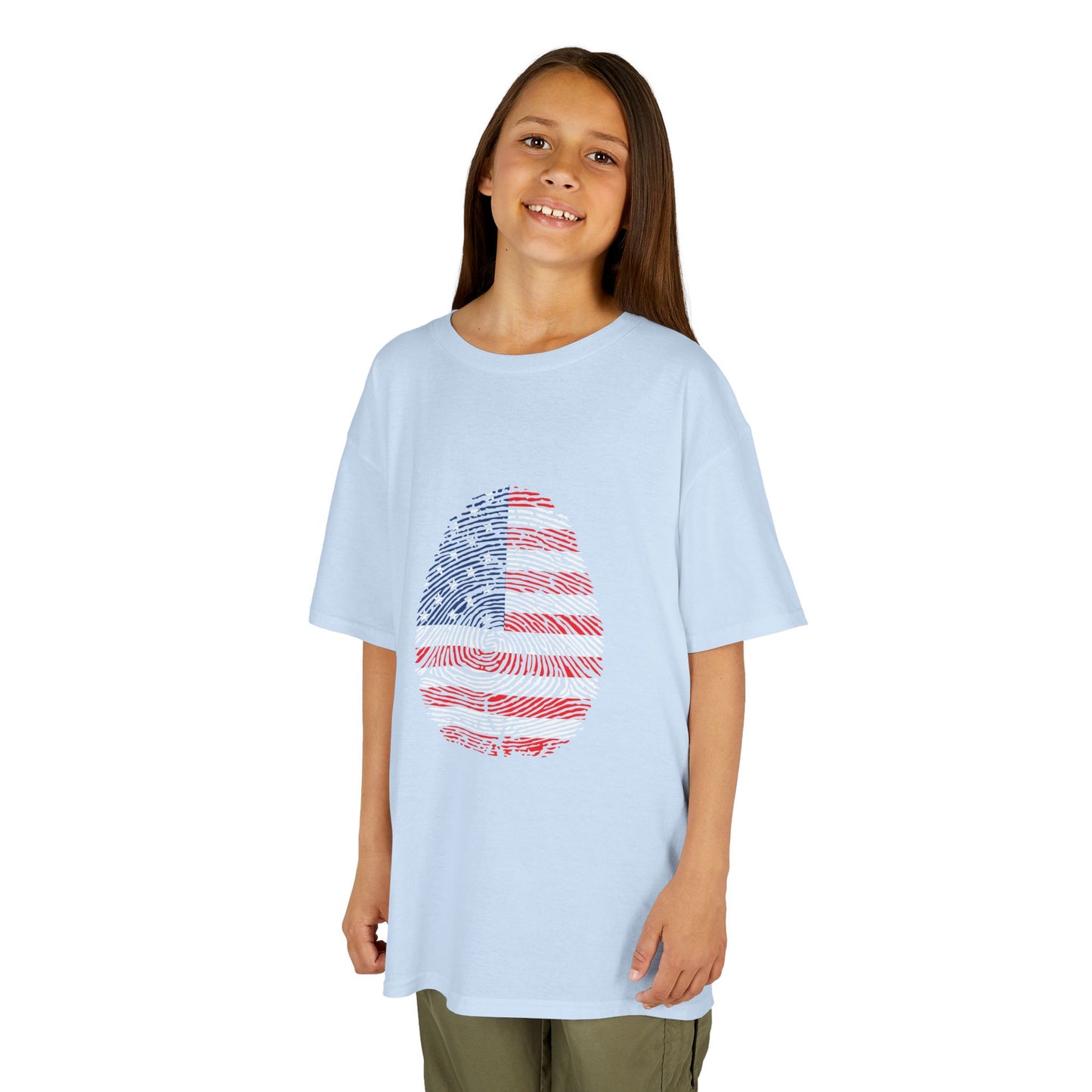 USA Fingerprint flag Soccer World Cup Fan T-Shirt (KIDS - UNISEX)