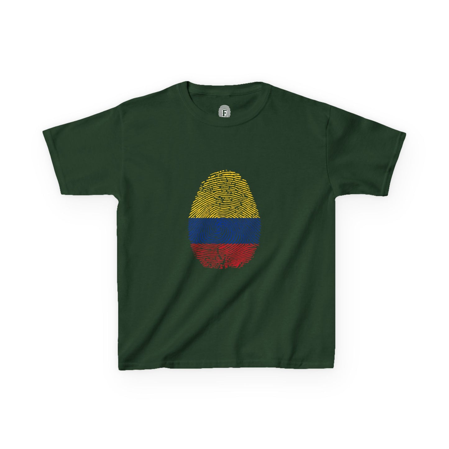 COLOMBIA Fingerprint flag Soccer World Cup Fan T-Shirt (KIDS - UNISEX)