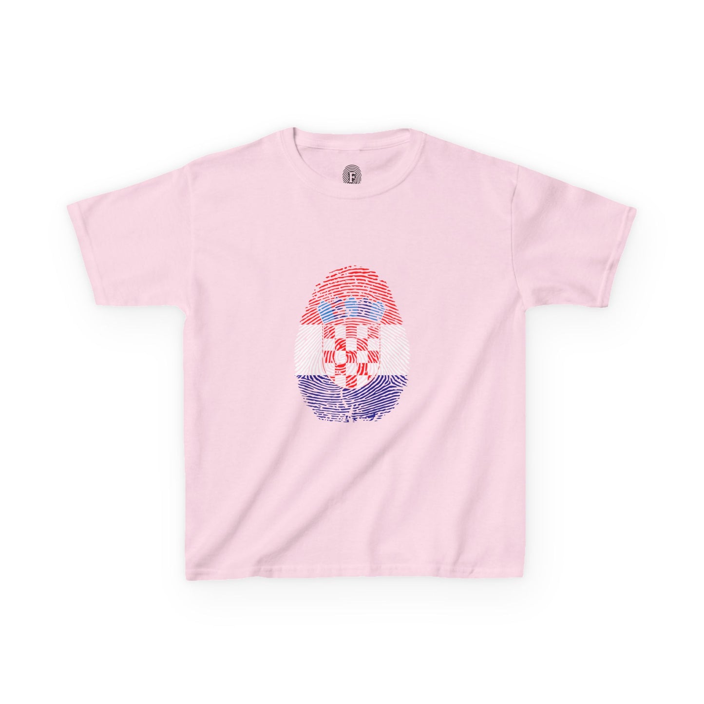 CROATIA Fingerprint flag Soccer World Cup Fan T-Shirt (KIDS - UNISEX)