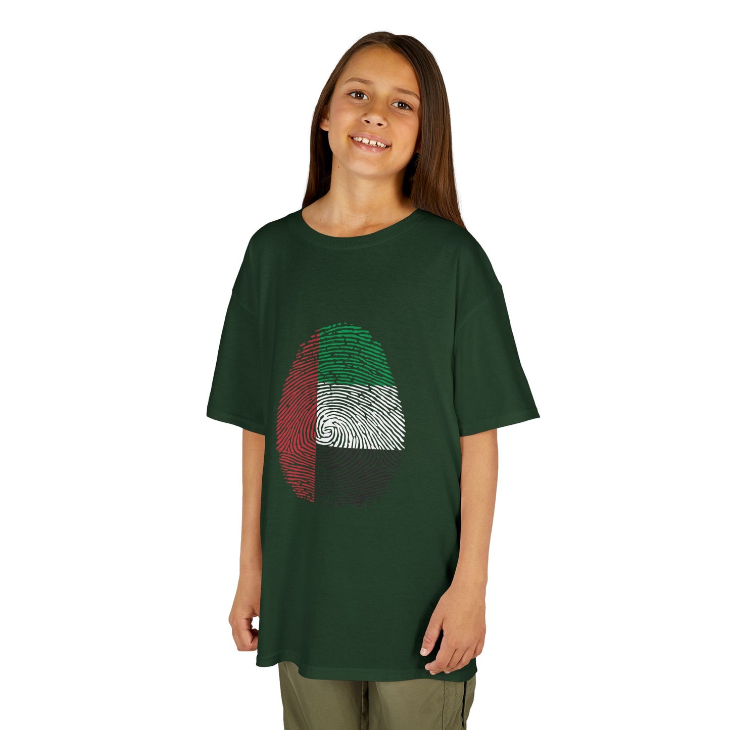UAE Fingerprint flag Soccer World Cup Fan T-Shirt (KIDS - UNISEX)