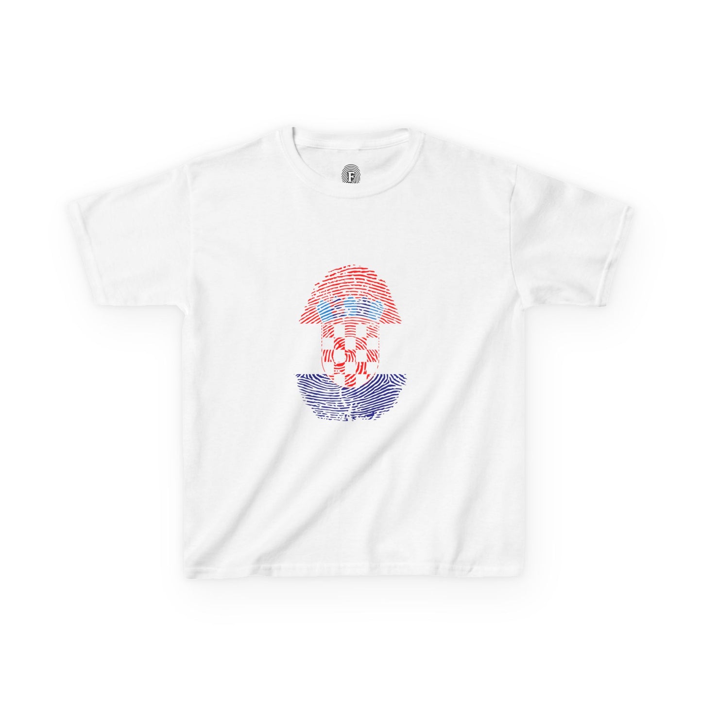 CROATIA Fingerprint flag Soccer World Cup Fan T-Shirt (KIDS - UNISEX)