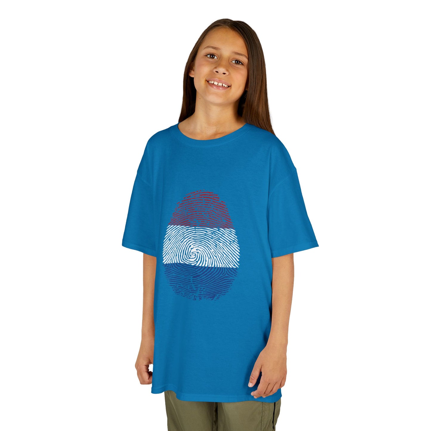 NETHERLAND Fingerprint flag Soccer World Cup Fan T-Shirt (KIDS - UNISEX)