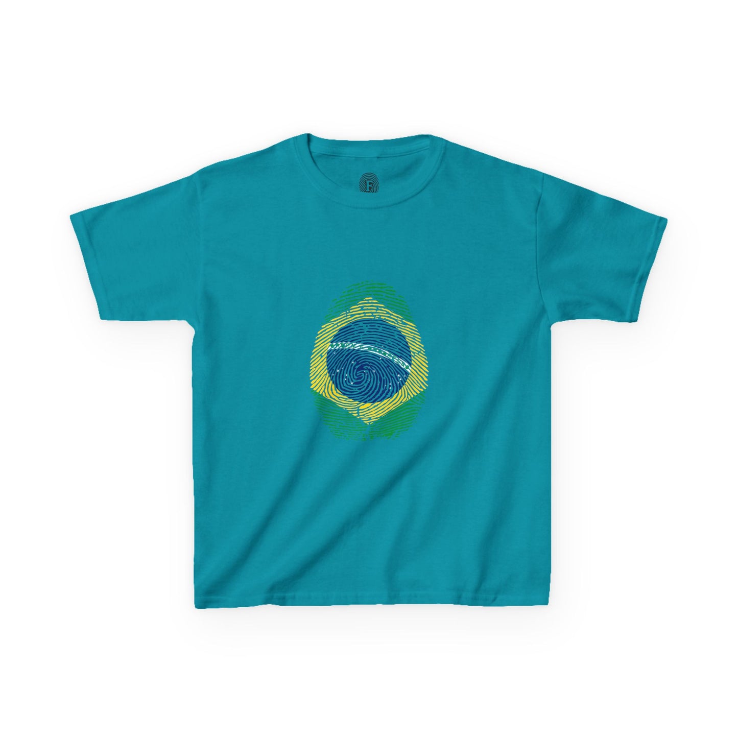 BRAZIL Fingerprint flag Soccer World Cup Fan T-Shirt (KIDS - UNISEX)