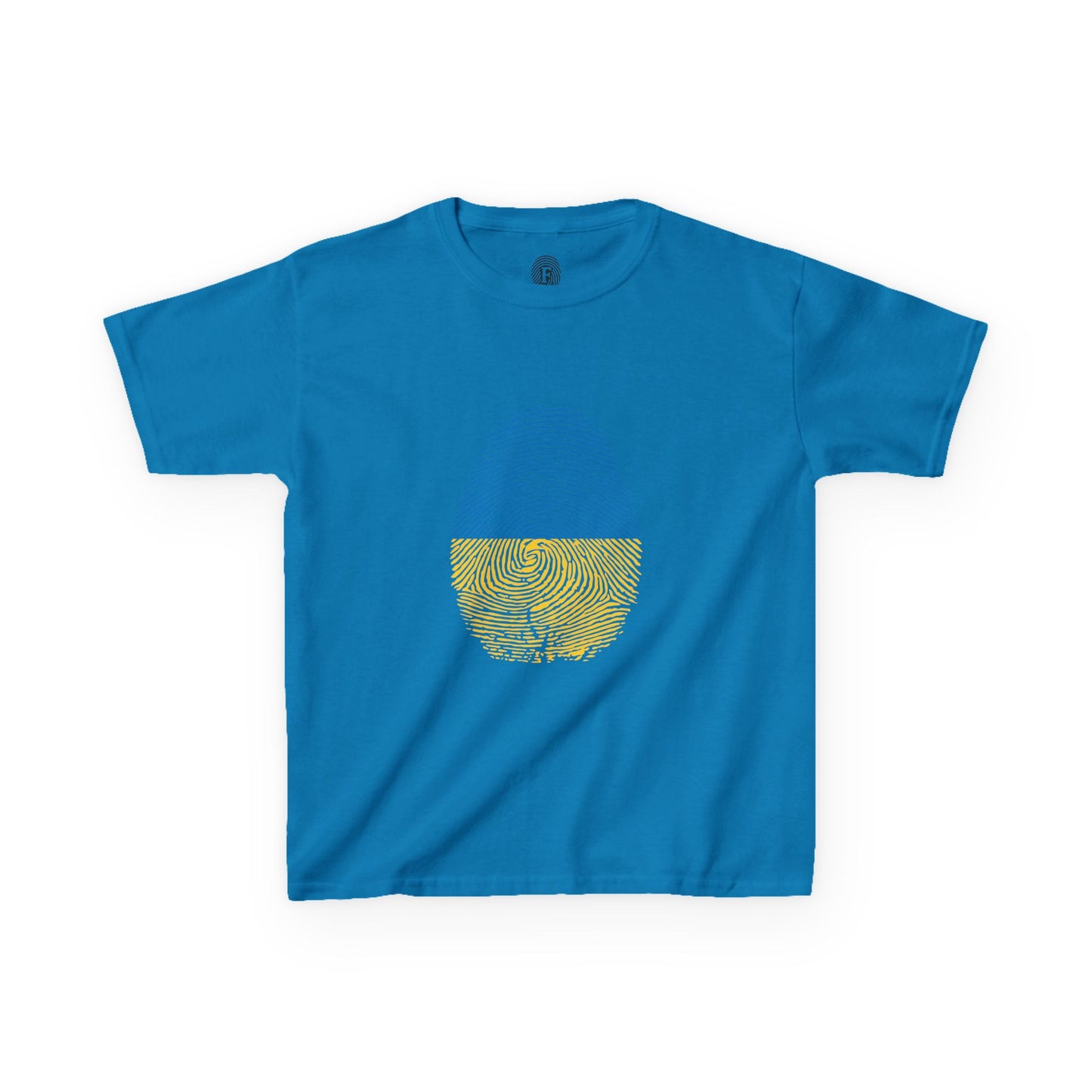 UKRAINE Fingerprint flag Soccer World Cup Fan T-Shirt (KIDS - UNISEX)
