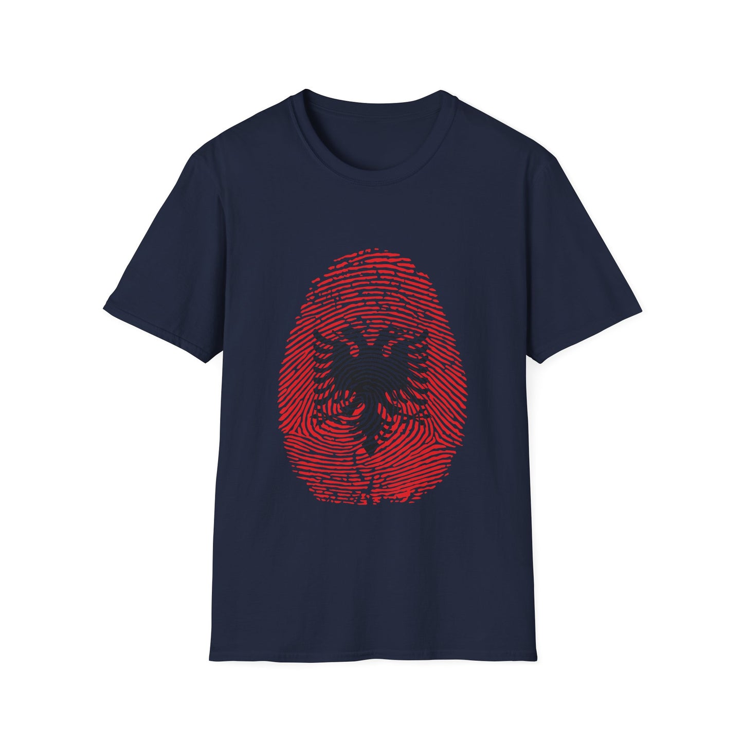 ALBANIA Fingerprint flag Soccer World Cup Fan T-Shirt (MEN)