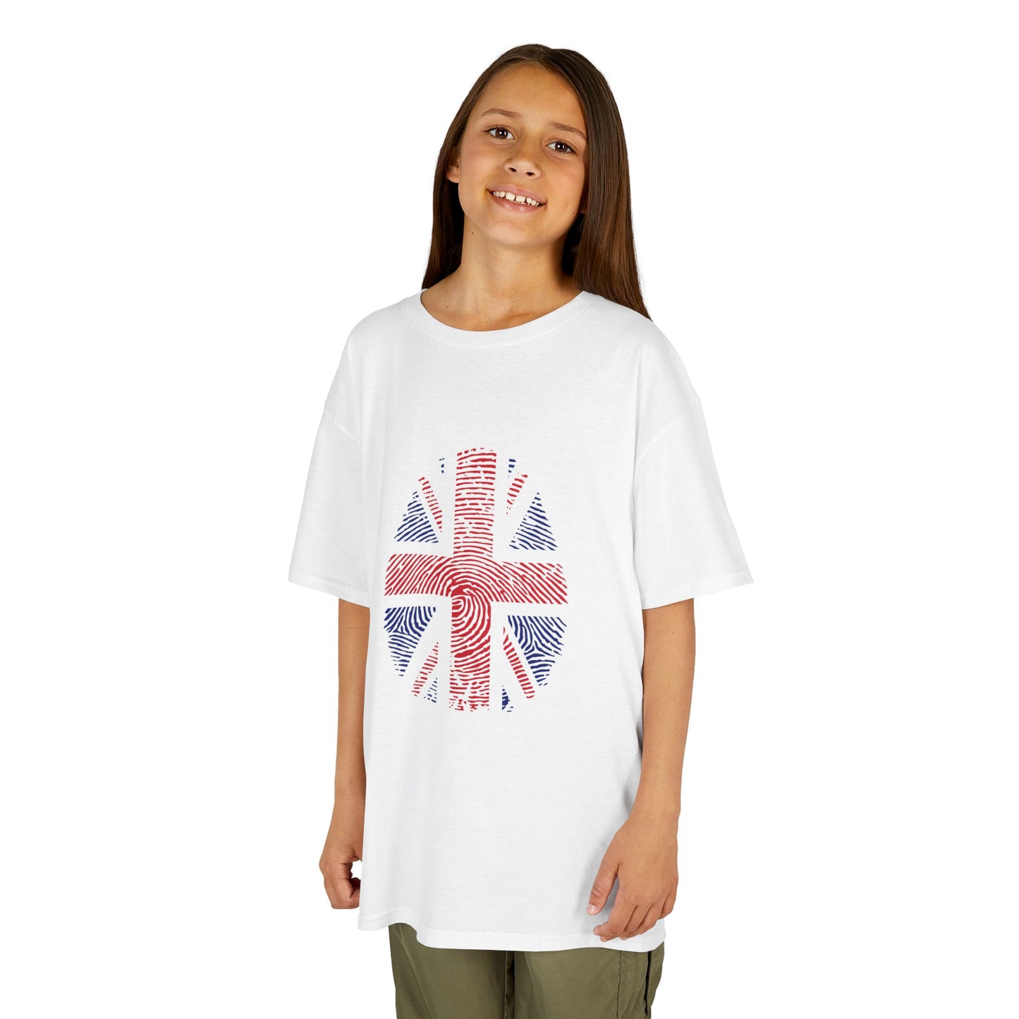 UK Fingerprint flag Soccer World Cup Fan T-Shirt (KIDS - UNISEX)
