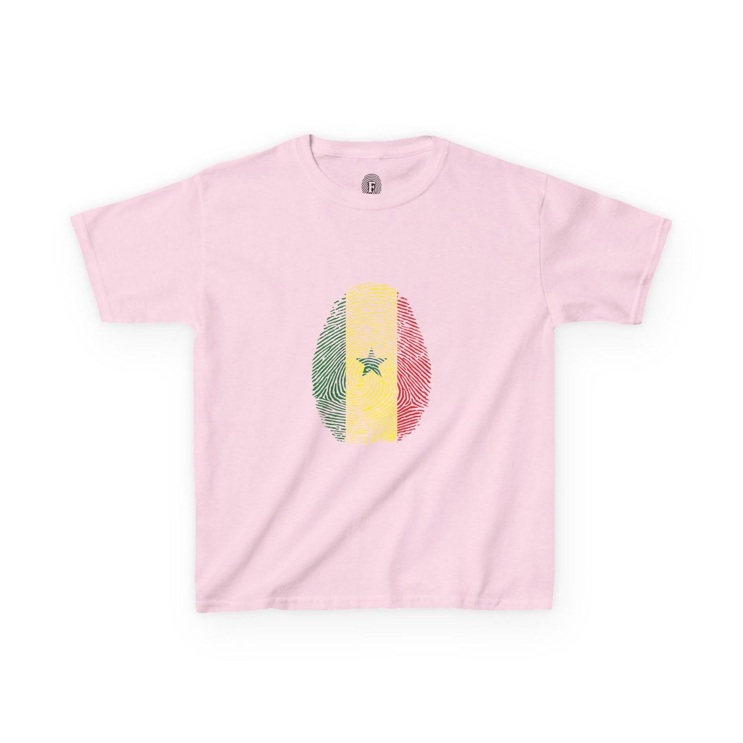 SENEGAL Fingerprint flag Soccer World Cup Fan T-Shirt (KIDS - UNISEX)