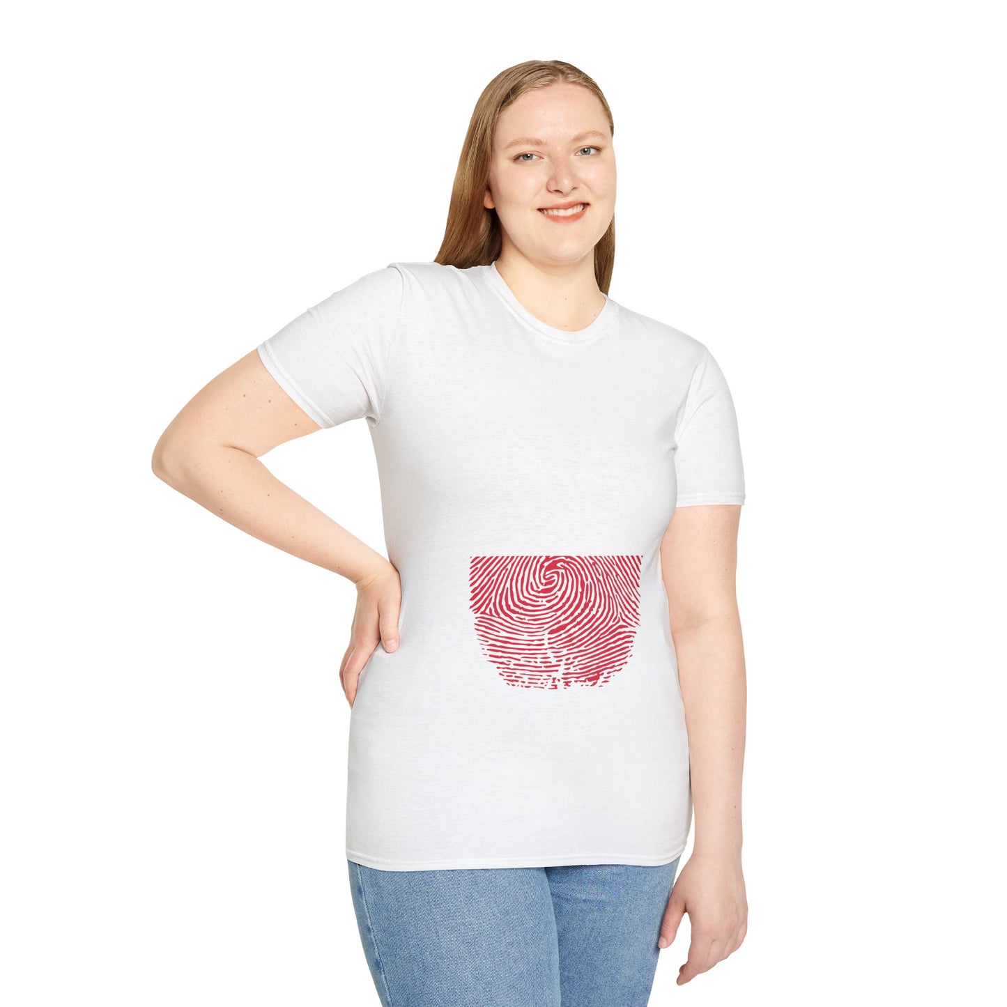 POLAND Fingerprint flag Soccer World Cup Fan T-Shirt (WOMEN)