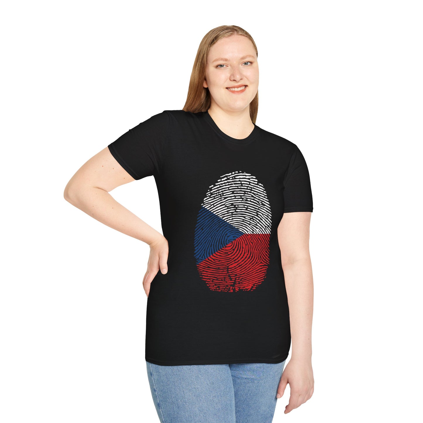 CZECHIA Fingerprint flag Soccer World Cup Fan T-Shirt (WOMEN)
