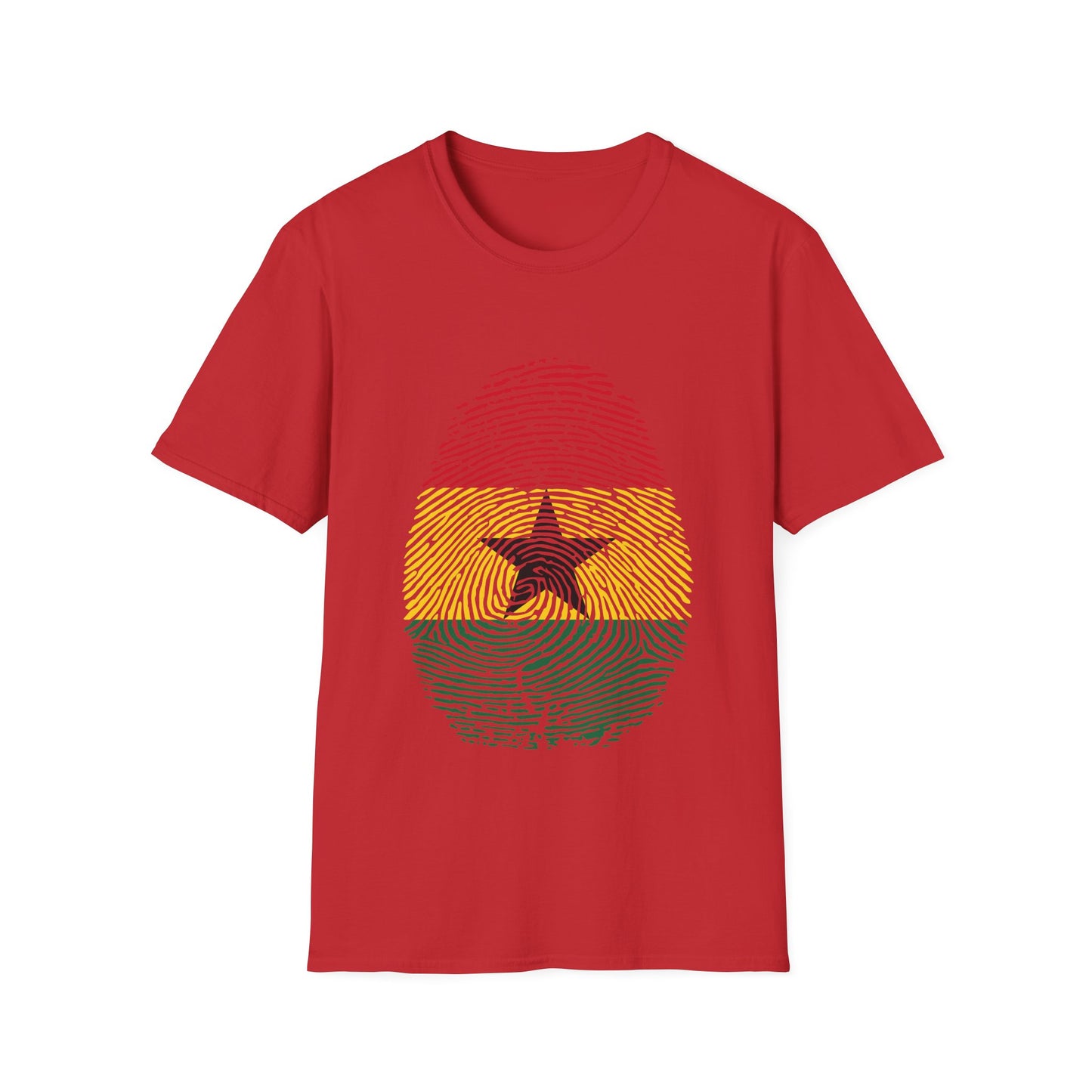 GHANA Fingerprint flag Soccer World Cup Fan T-Shirt (MEN)
