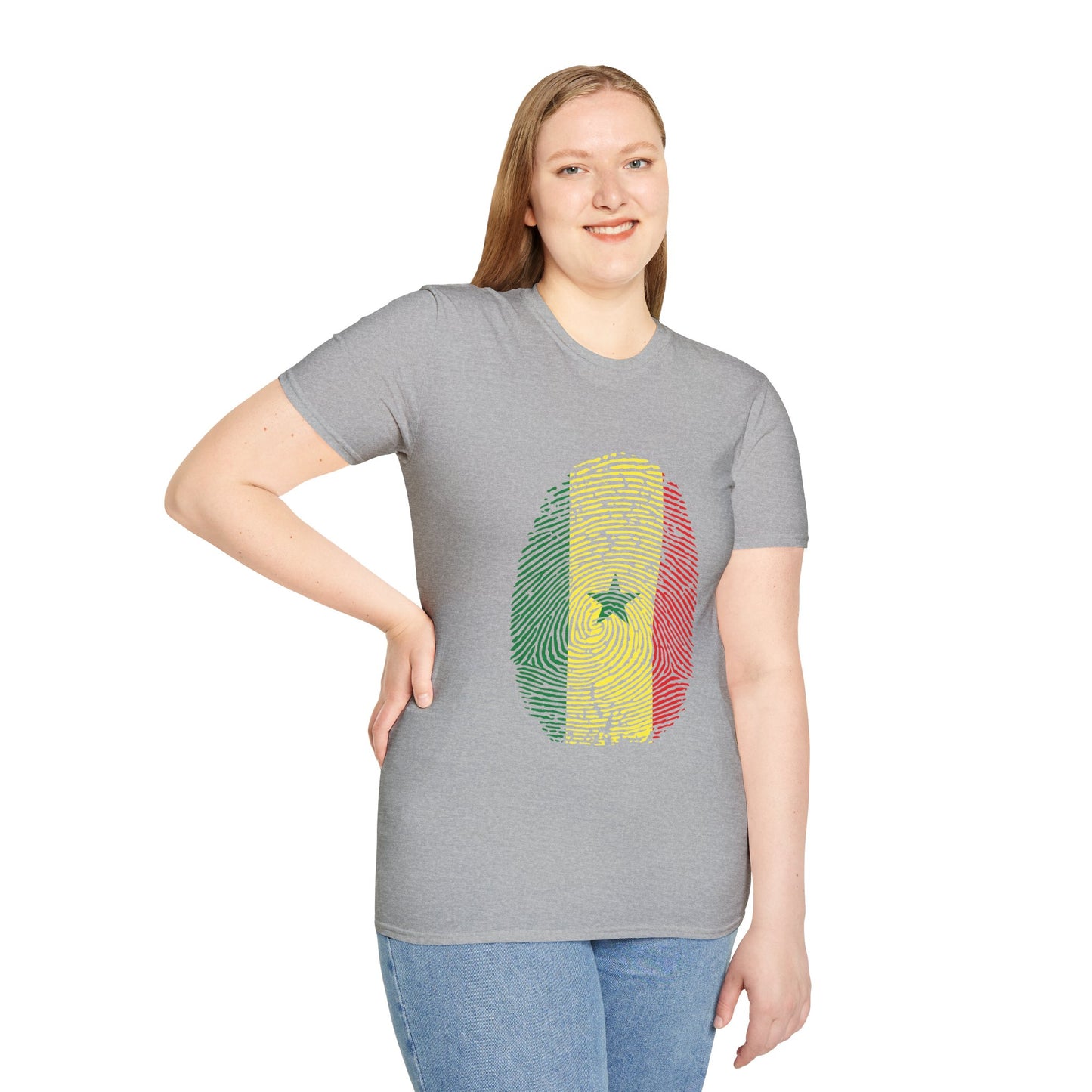 SENEGAL Fingerprint flag Soccer World Cup Fan T-Shirt (WOMEN)