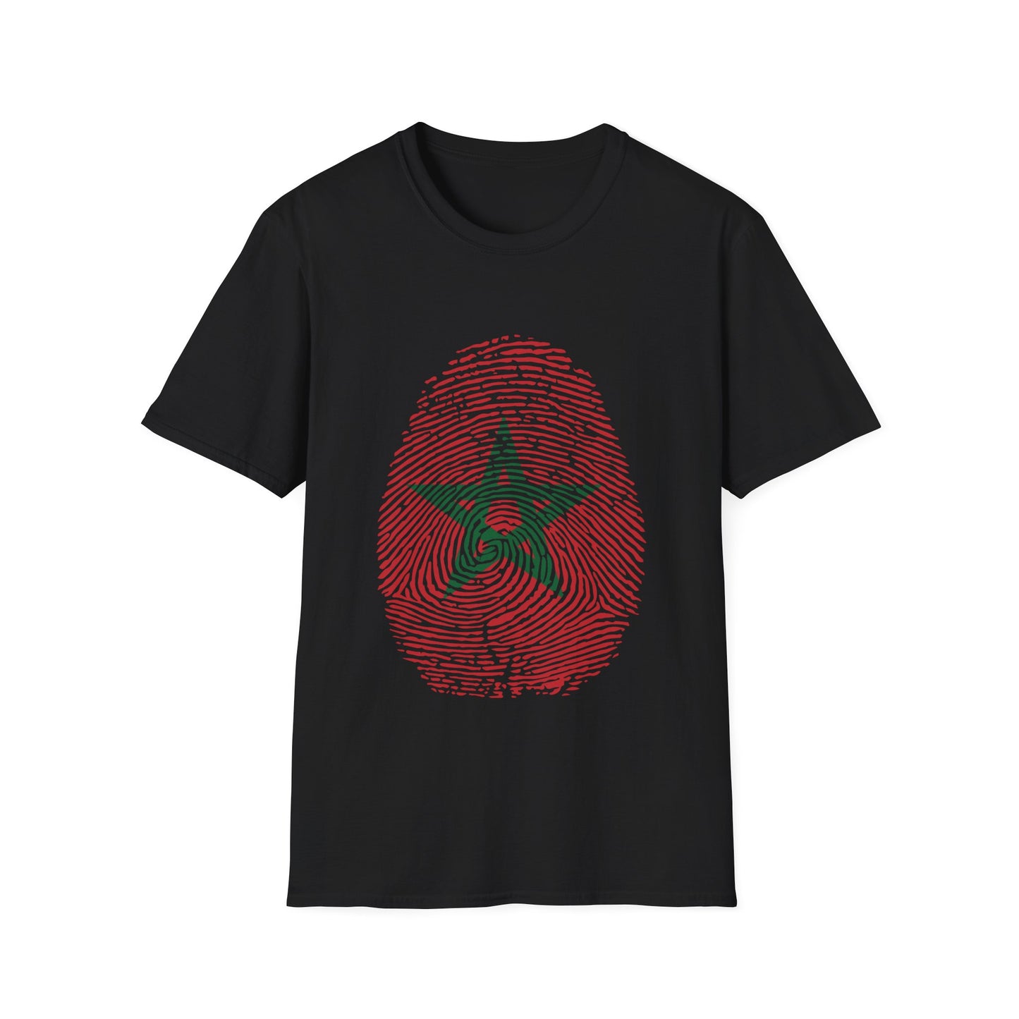 MOROCCO Fingerprint flag Soccer World Cup Fan T-Shirt (WOMEN)