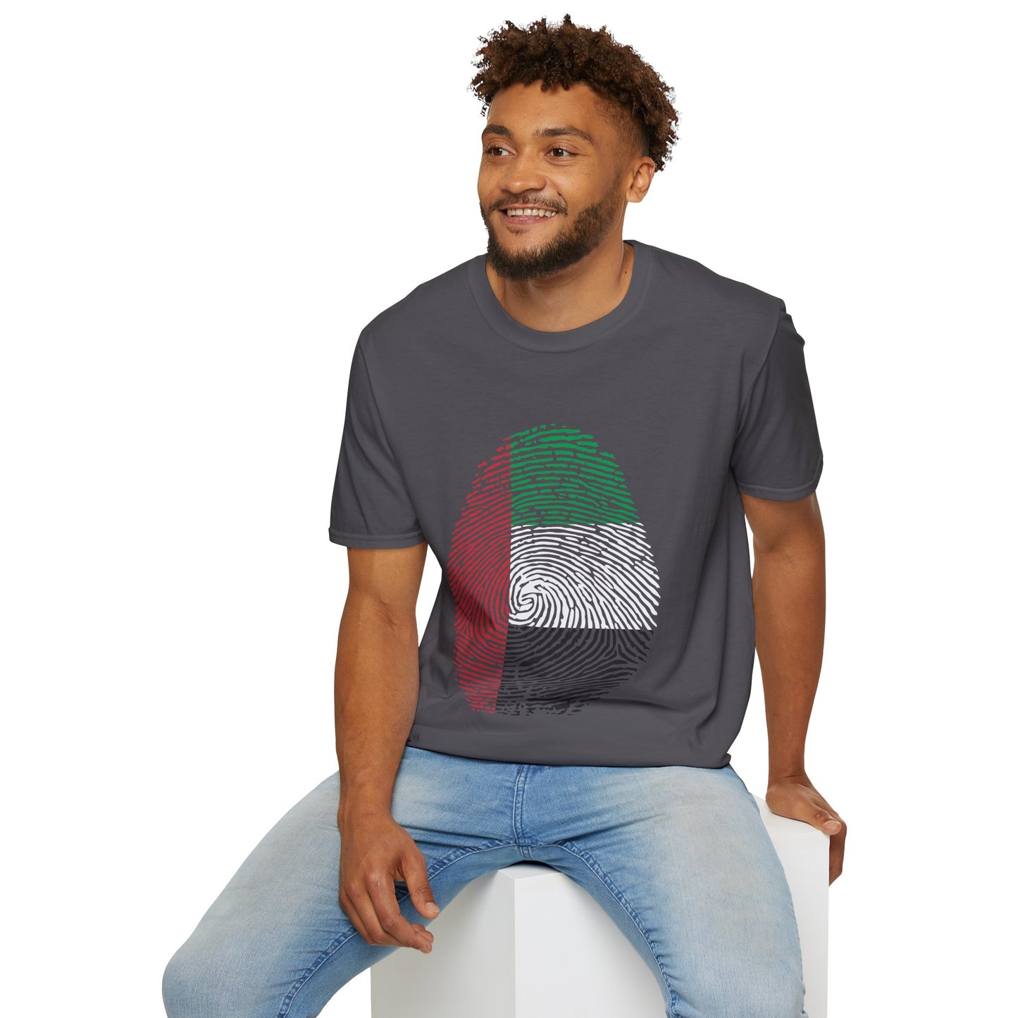 UAE Fingerprint flag Soccer World Cup Fan T-Shirt (MEN)