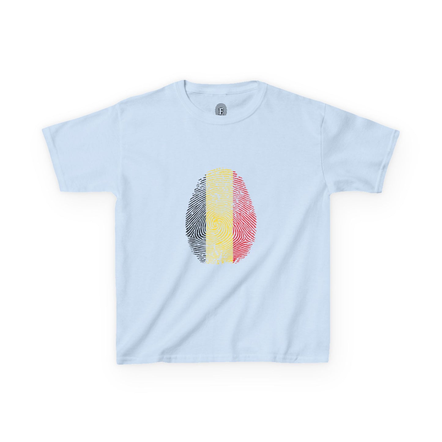 BELGIUM Fingerprint flag Soccer World Cup Fan T-Shirt (KIDS - UNISEX)