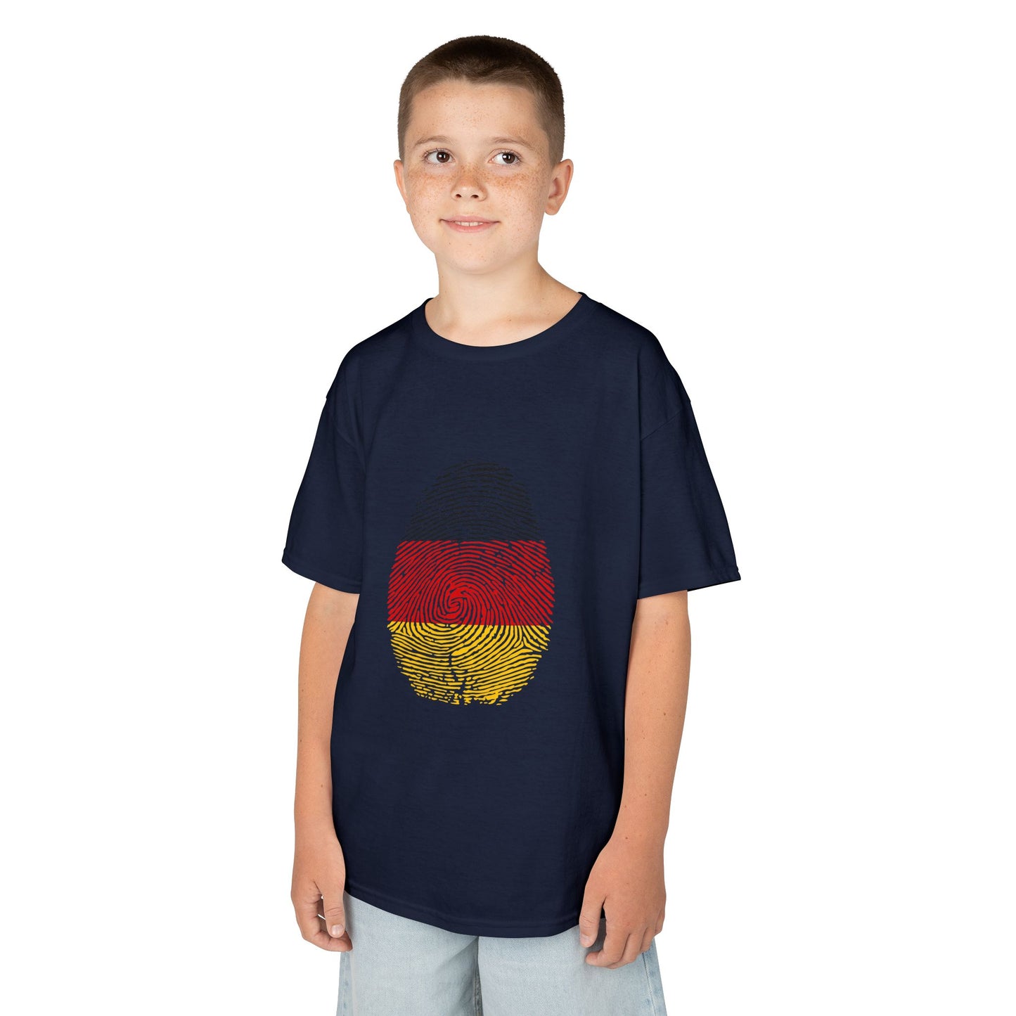 GERMANY Fingerprint flag Soccer World Cup Fan T-Shirt (KIDS - UNISEX)