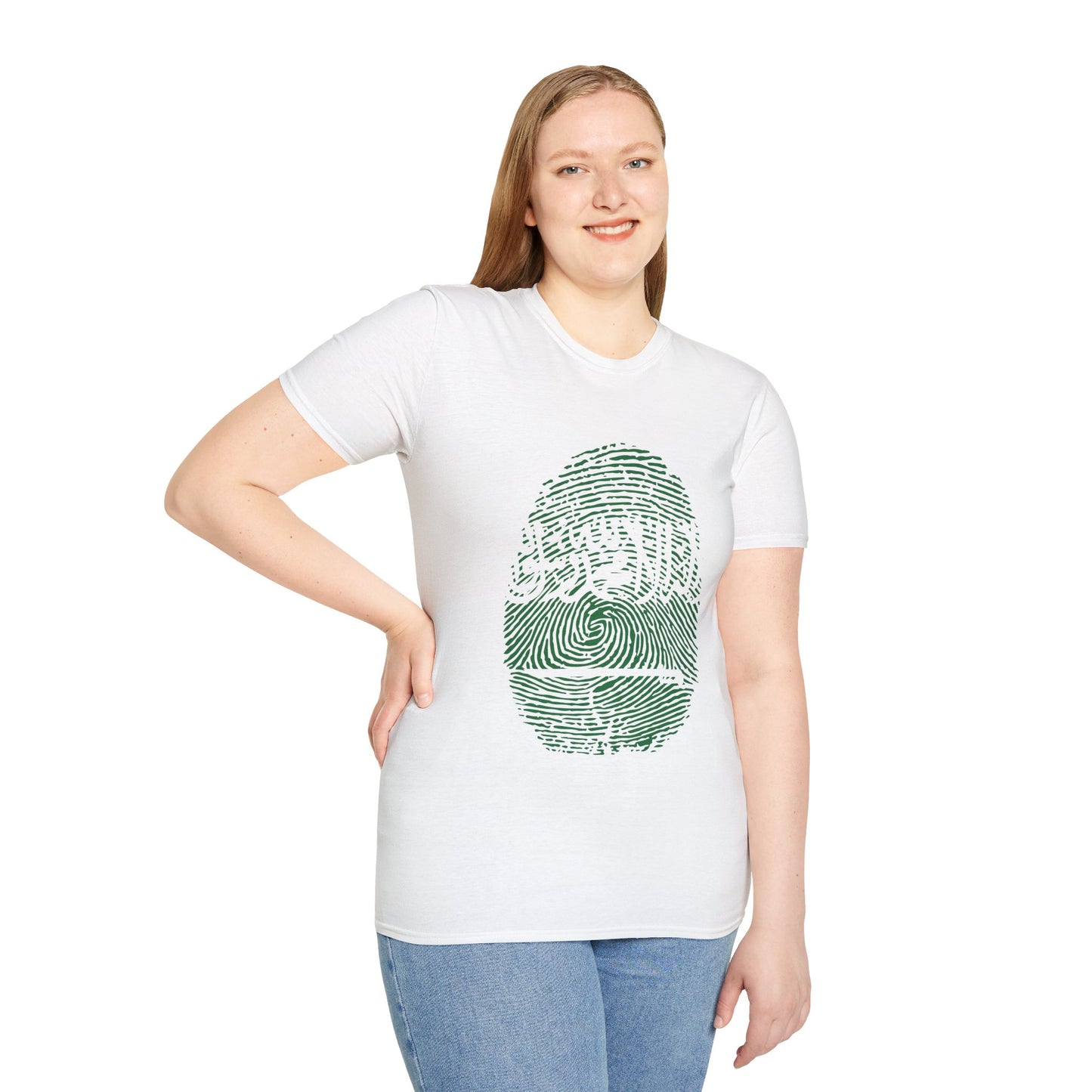 SAUDI ARABIA Fingerprint flag Soccer World Cup Fan T-Shirt (WOMEN)