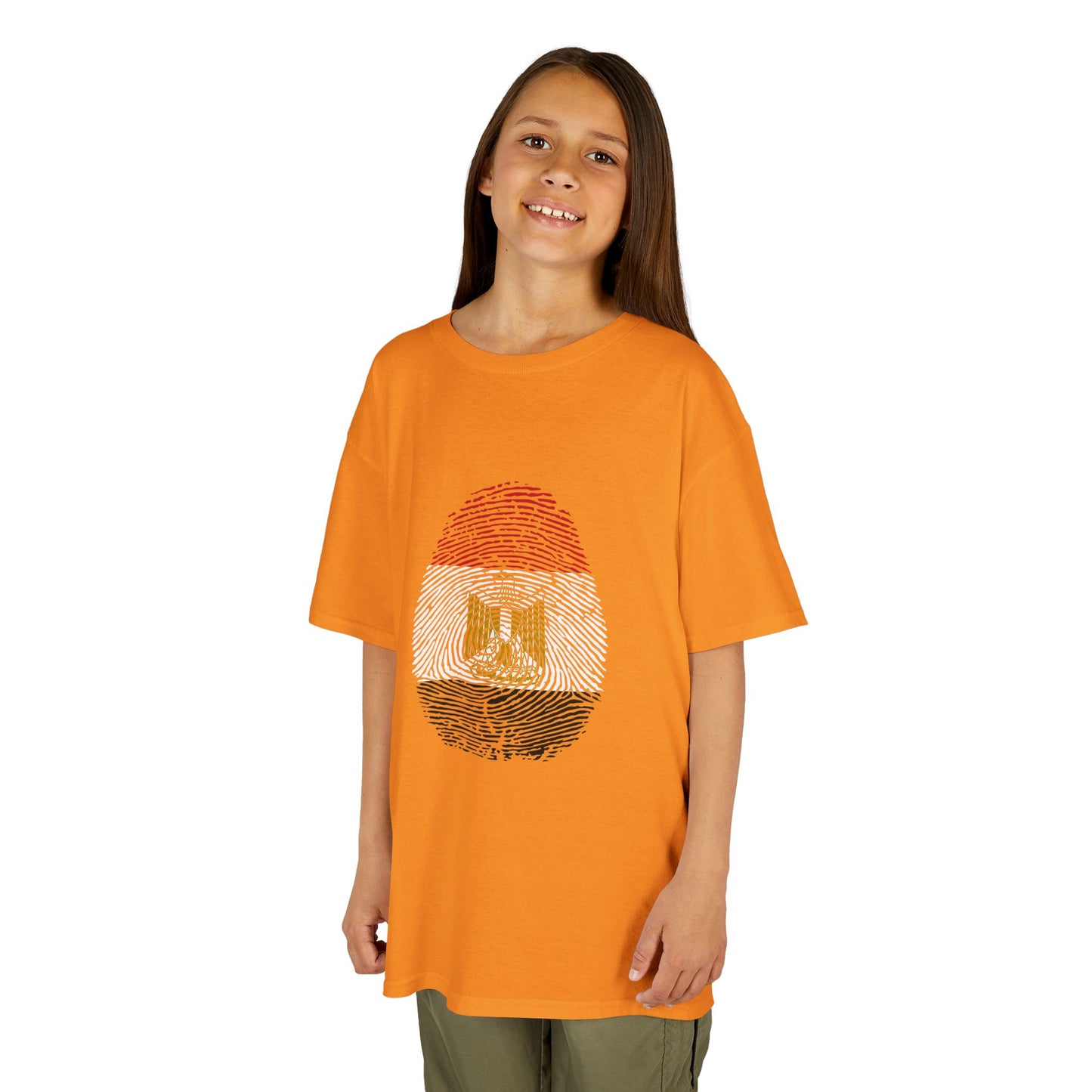 EGYPT Fingerprint flag Soccer World Cup Fan T-Shirt (KIDS - UNISEX)