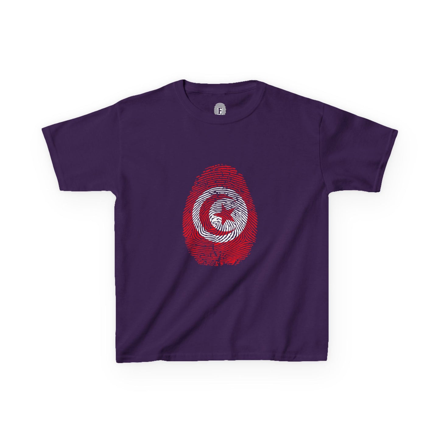 TUNISIA Fingerprint flag Soccer World Cup Fan T-Shirt (KIDS - UNISEX)