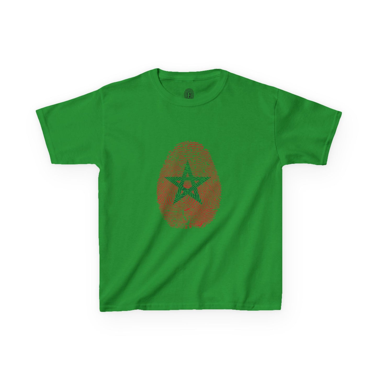 MOROCCO Fingerprint flag Soccer World Cup Fan T-Shirt (KIDS - UNISEX)
