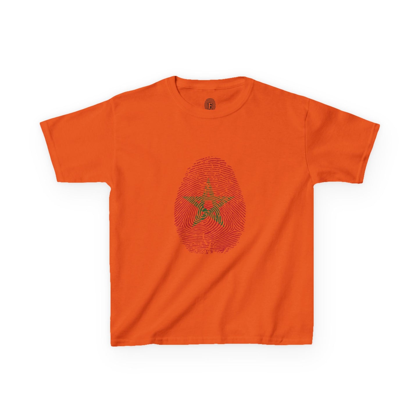 MOROCCO Fingerprint flag Soccer World Cup Fan T-Shirt (KIDS - UNISEX)