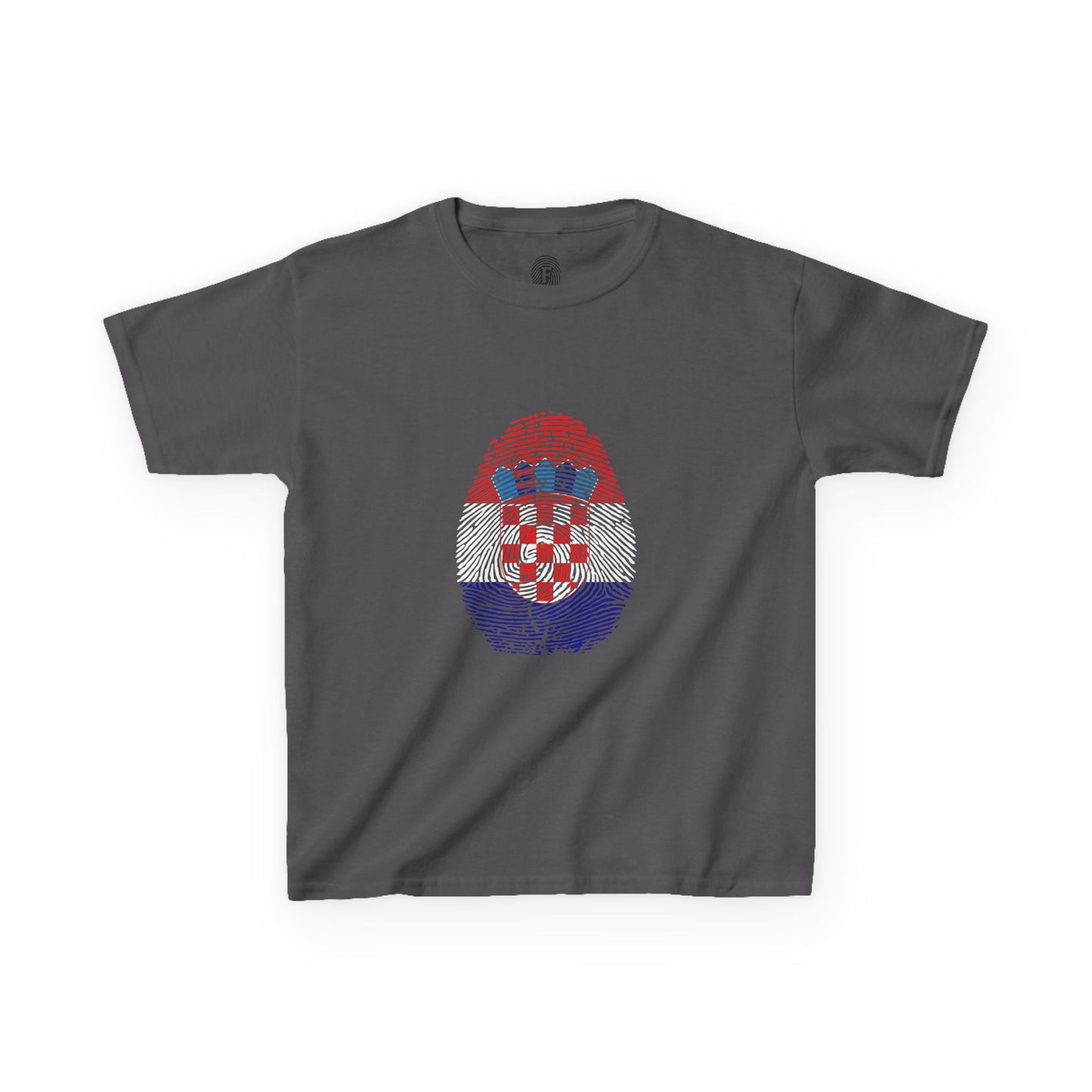 CROATIA Fingerprint flag Soccer World Cup Fan T-Shirt (KIDS - UNISEX)