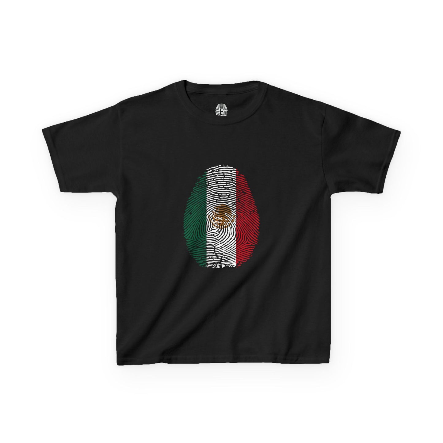MEXICO Fingerprint flag Soccer World Cup Fan T-Shirt (KIDS - UNISEX)