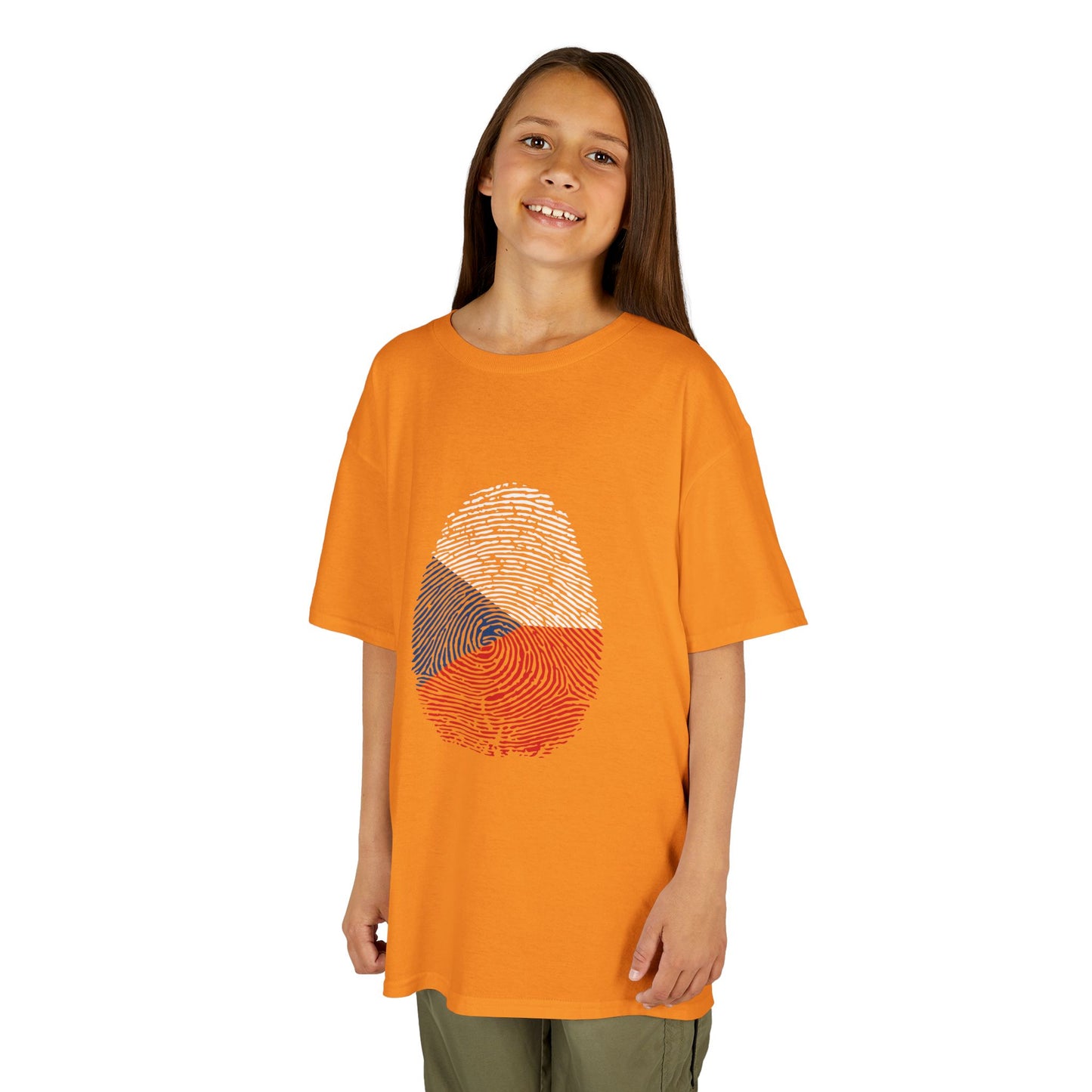 CZECHIA Fingerprint flag Soccer World Cup Fan T-Shirt (KIDS - UNISEX)
