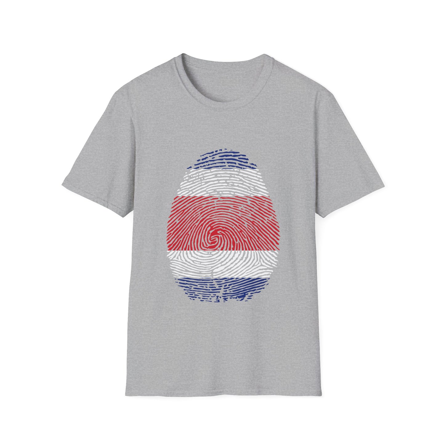 COSTA RICA Fingerprint flag Soccer World Cup Fan T-Shirt (WOMEN)