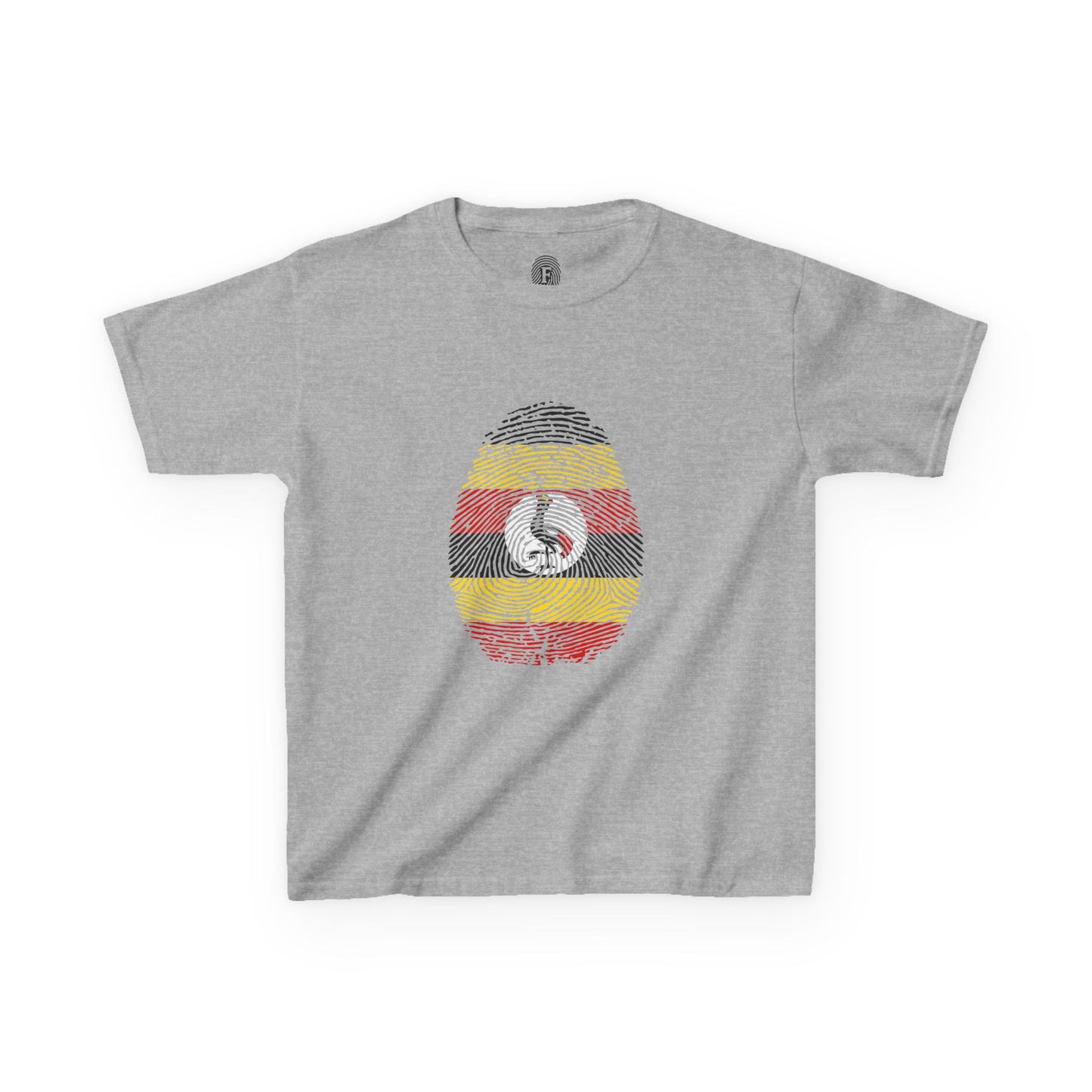UGANDA Fingerprint flag Soccer World Cup Fan T-Shirt (KIDS - UNISEX)