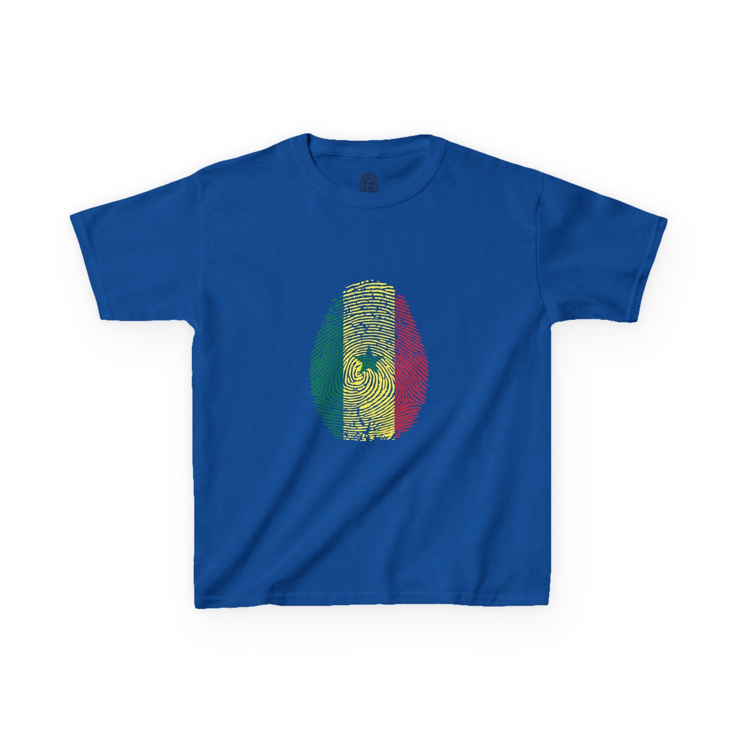 SENEGAL Fingerprint flag Soccer World Cup Fan T-Shirt (KIDS - UNISEX)