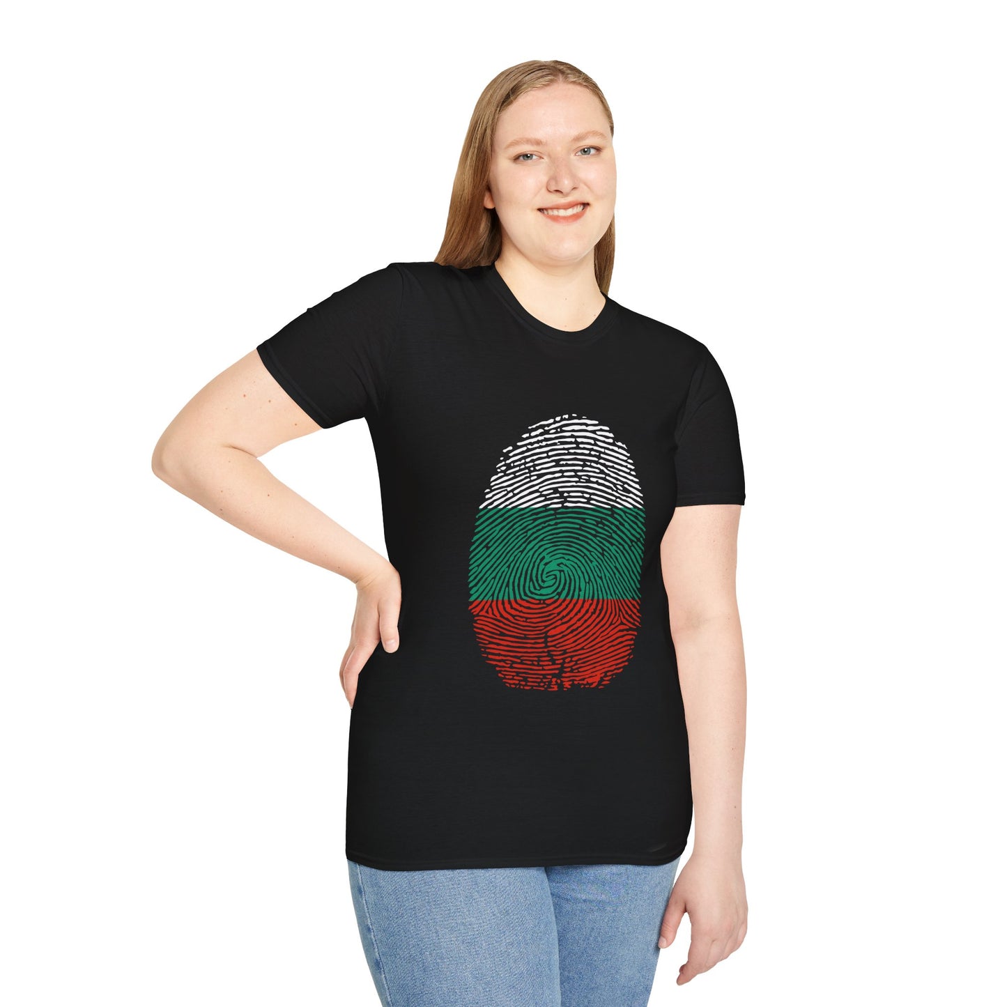 BULGARIA Fingerprint flag Soccer World Cup Fan T-Shirt (WOMEN)