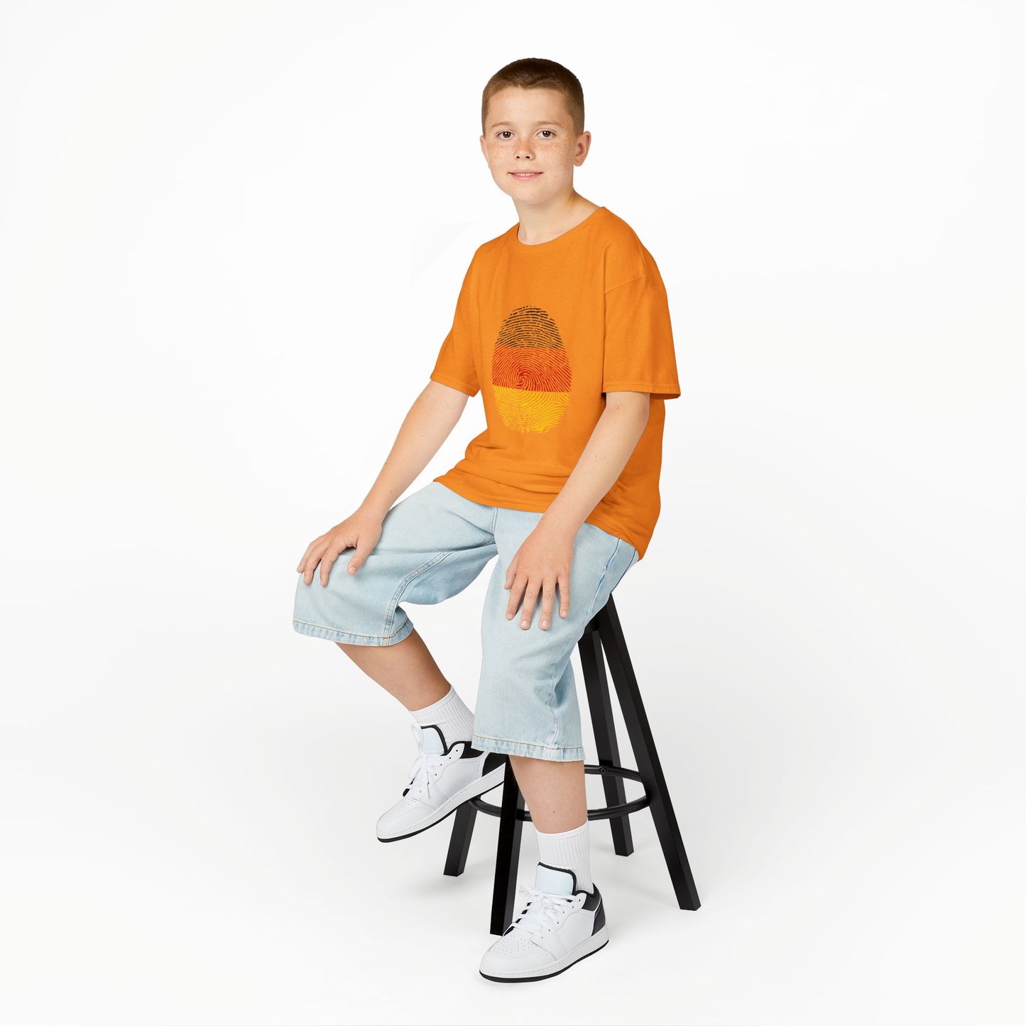 GERMANY Fingerprint flag Soccer World Cup Fan T-Shirt (KIDS - UNISEX)