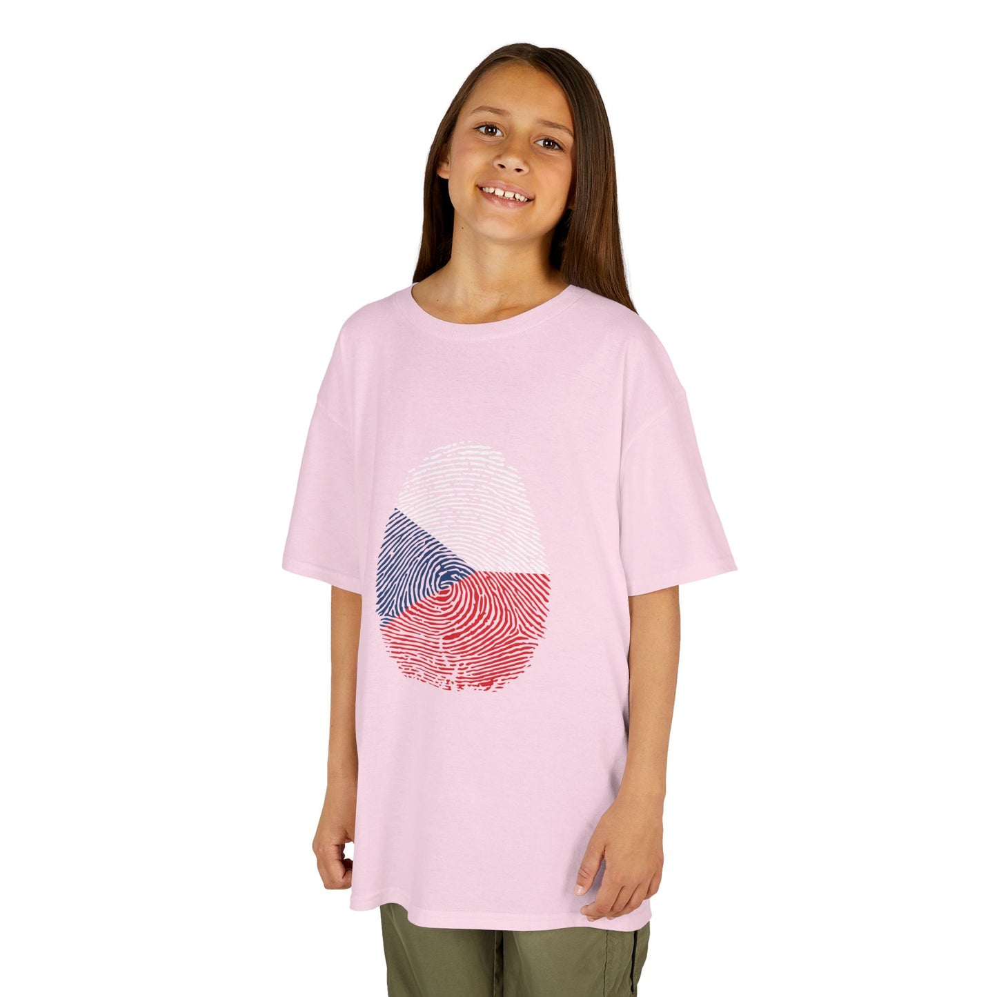 CZECHIA Fingerprint flag Soccer World Cup Fan T-Shirt (KIDS - UNISEX)