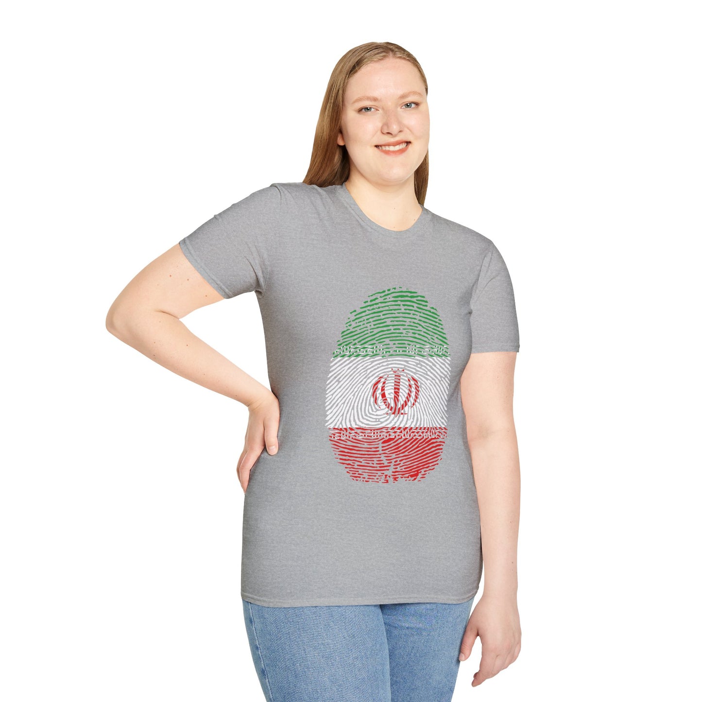 IRAN (I.R) Fingerprint flag Soccer World Cup Fan T-Shirt (WOMEN)