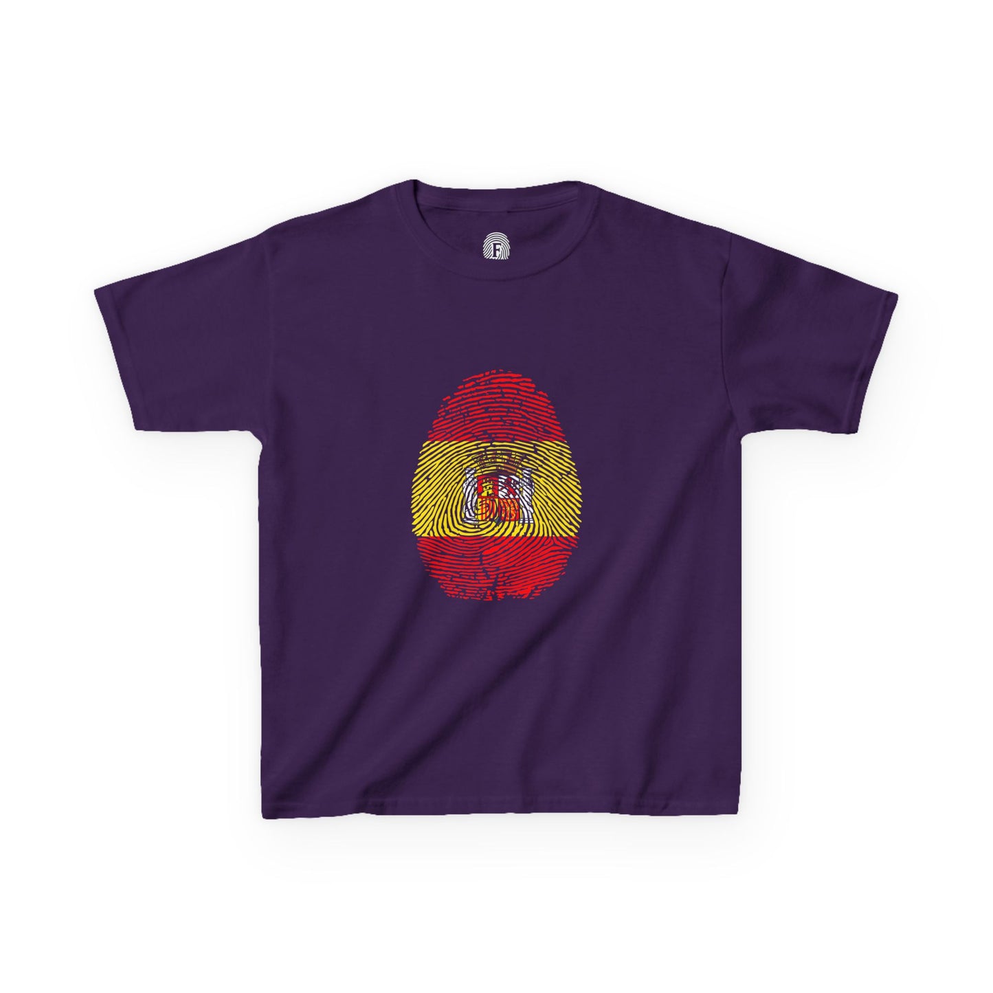 SPAIN Fingerprint flag Soccer World Cup Fan T-Shirt (KIDS - UNISEX)