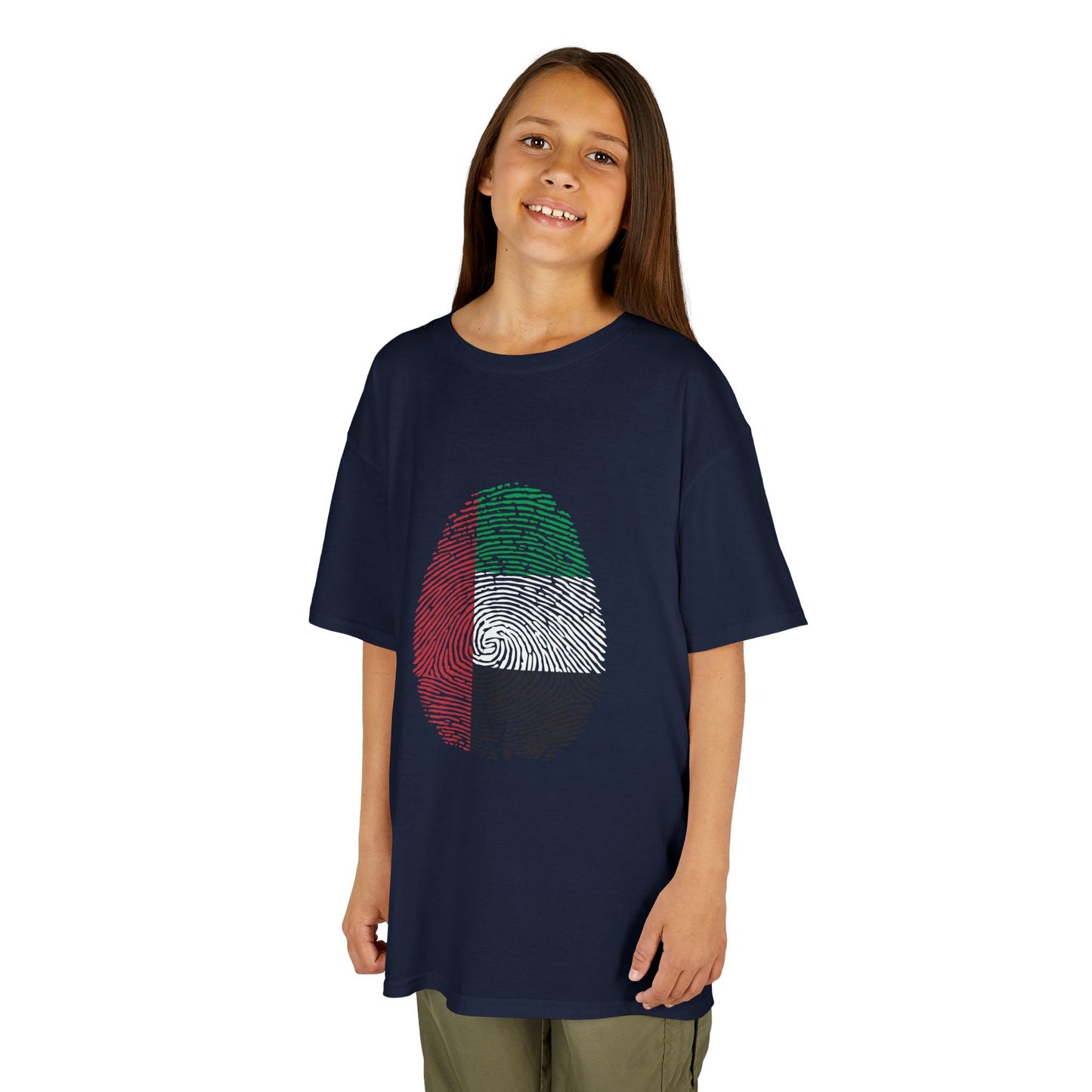 UAE Fingerprint flag Soccer World Cup Fan T-Shirt (KIDS - UNISEX)
