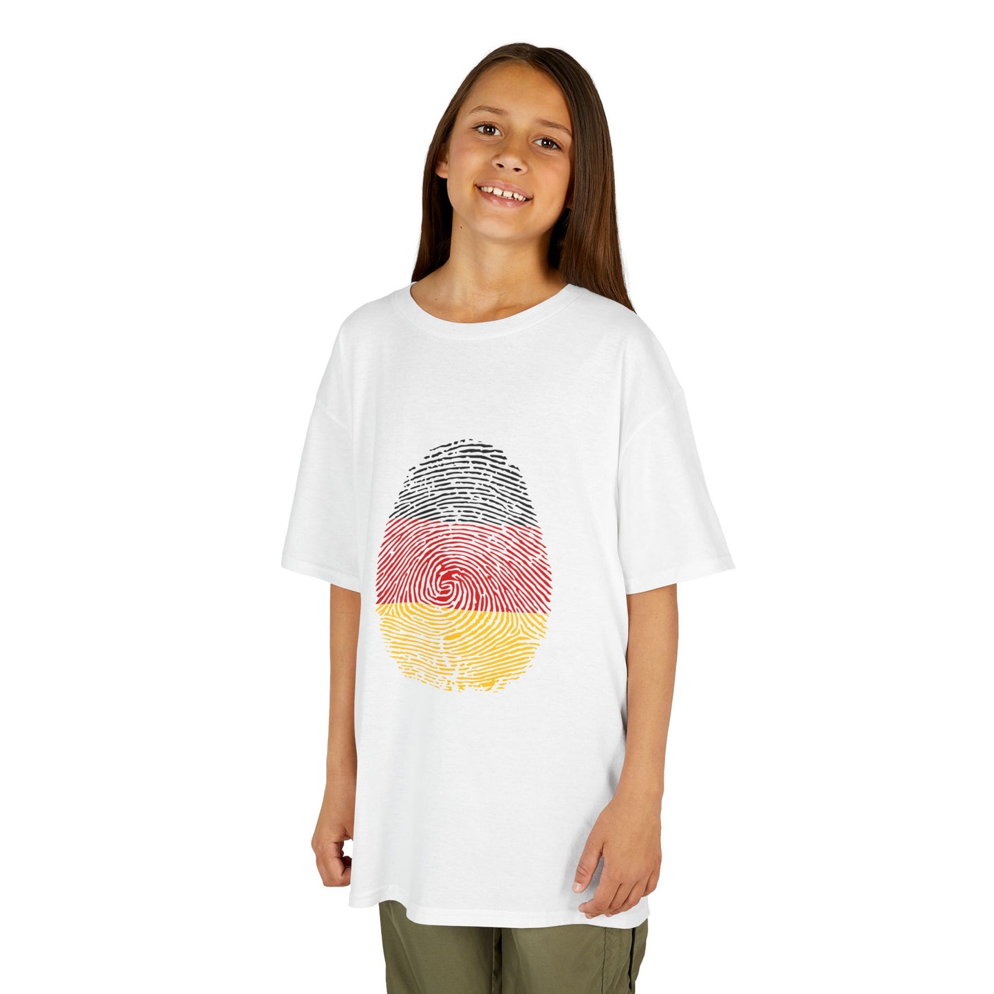 GERMANY Fingerprint flag Soccer World Cup Fan T-Shirt (KIDS - UNISEX)
