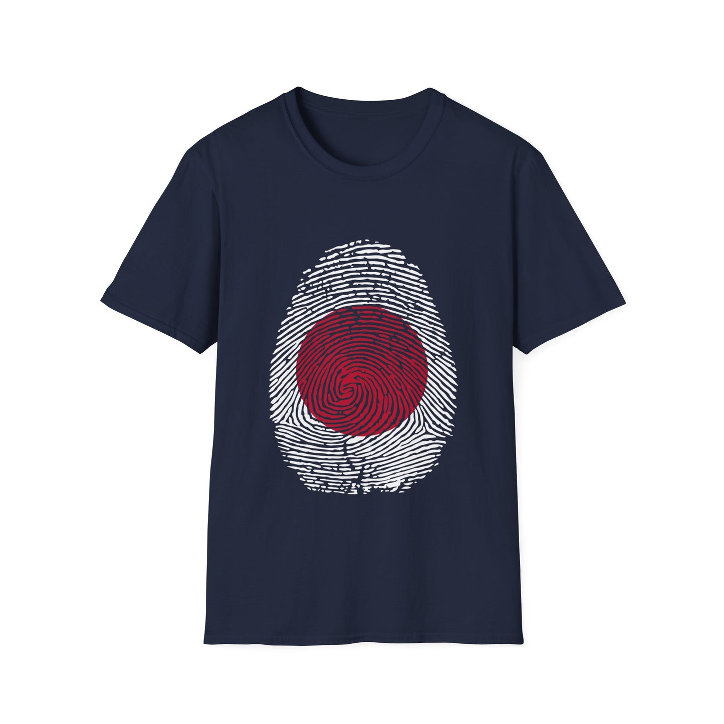 JAPAN Fingerprint flag Soccer World Cup Fan T-Shirt (MEN)
