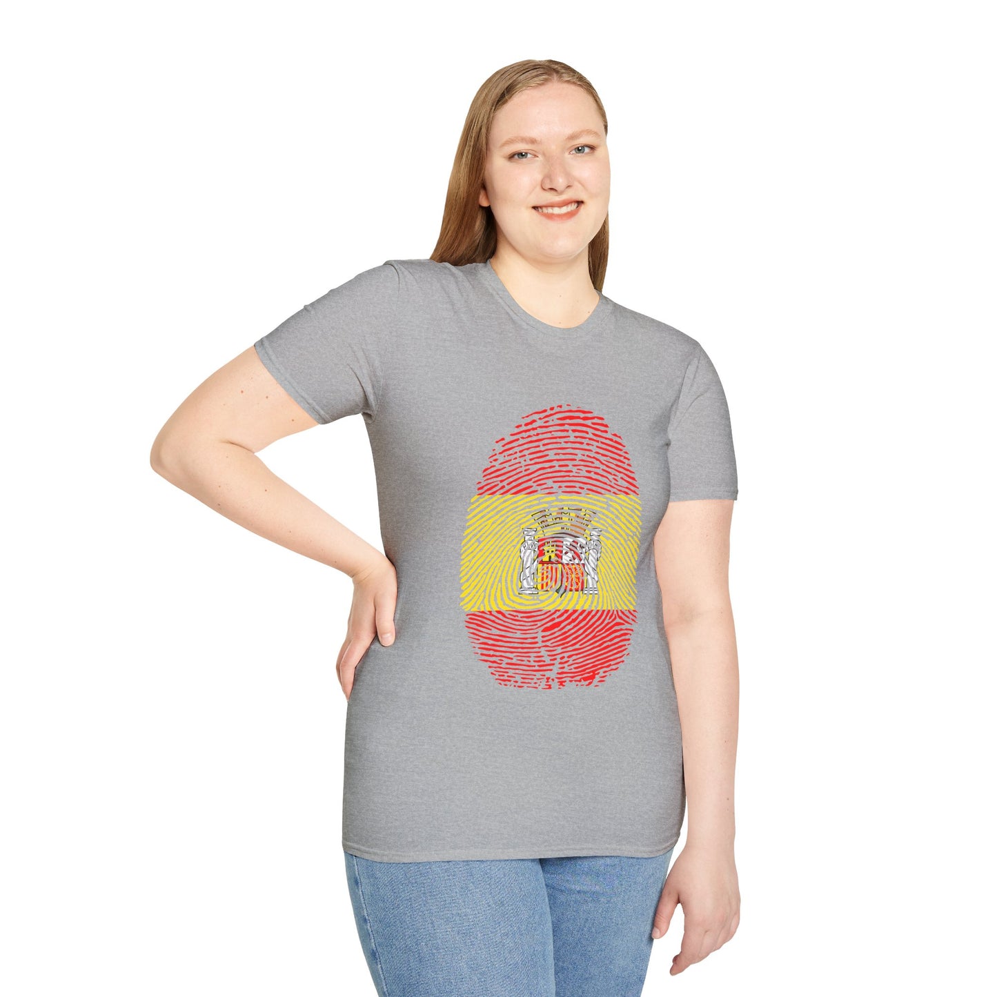 SPAIN Fingerprint flag Soccer World Cup Fan T-Shirt (WOMEN)