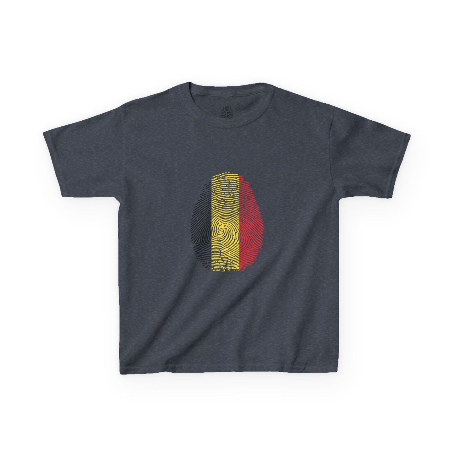 BELGIUM Fingerprint flag Soccer World Cup Fan T-Shirt (KIDS - UNISEX)