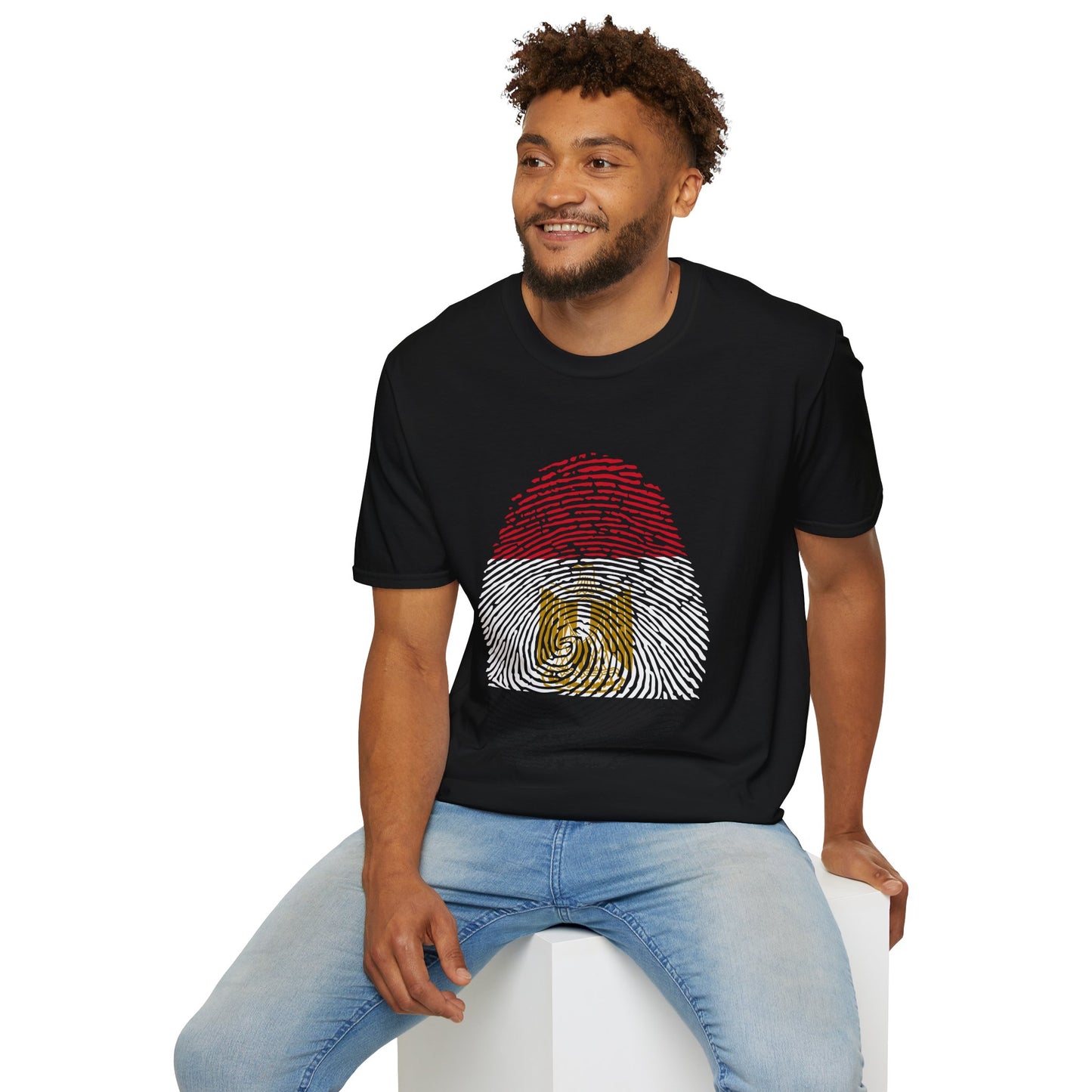 EGYPT Fingerprint flag Soccer World Cup Fan T-Shirt (MEN)