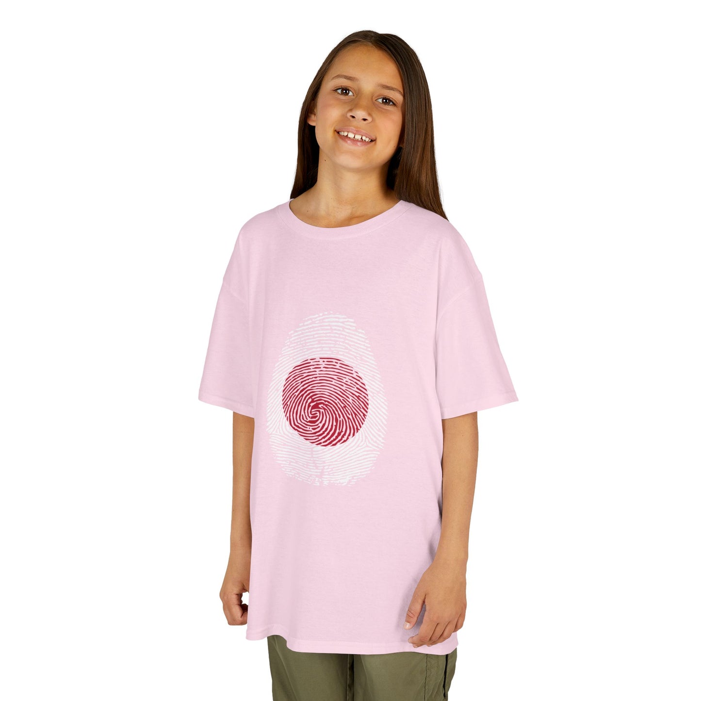 JAPAN Fingerprint flag Soccer World Cup Fan T-Shirt (KIDS - UNISEX)
