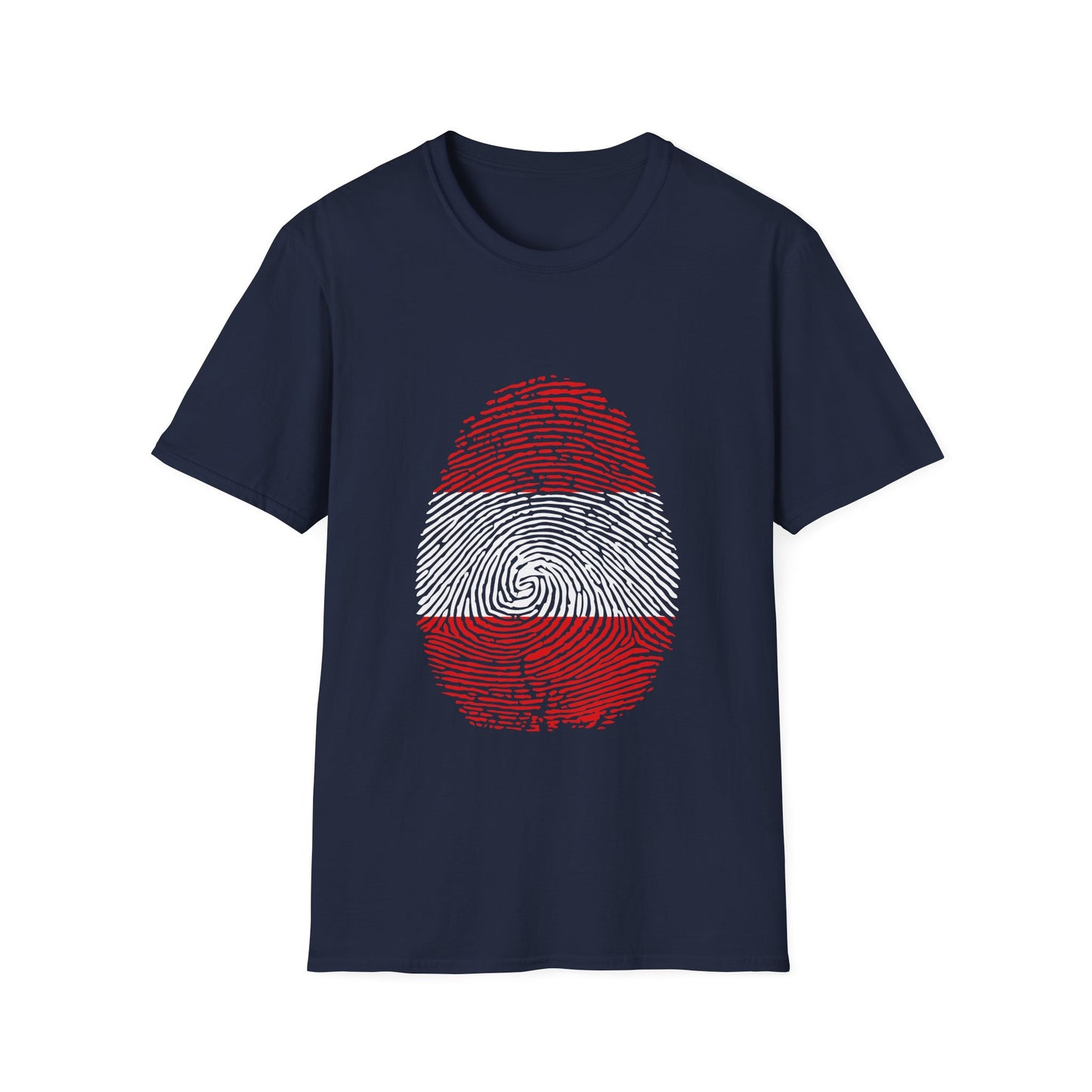 AUSTRIA Fingerprint flag Soccer World Cup Fan T-Shirt (WOMEN)