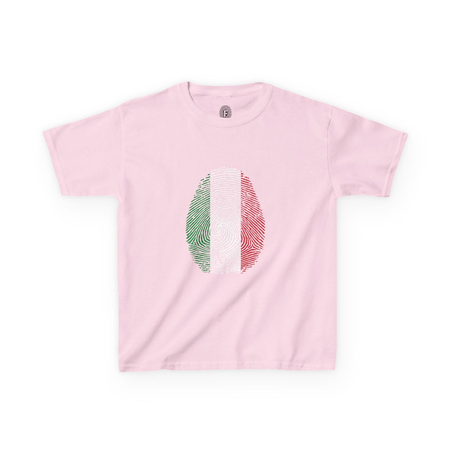 ITALY Fingerprint flag Soccer World Cup Fan T-Shirt (KIDS - UNISEX)