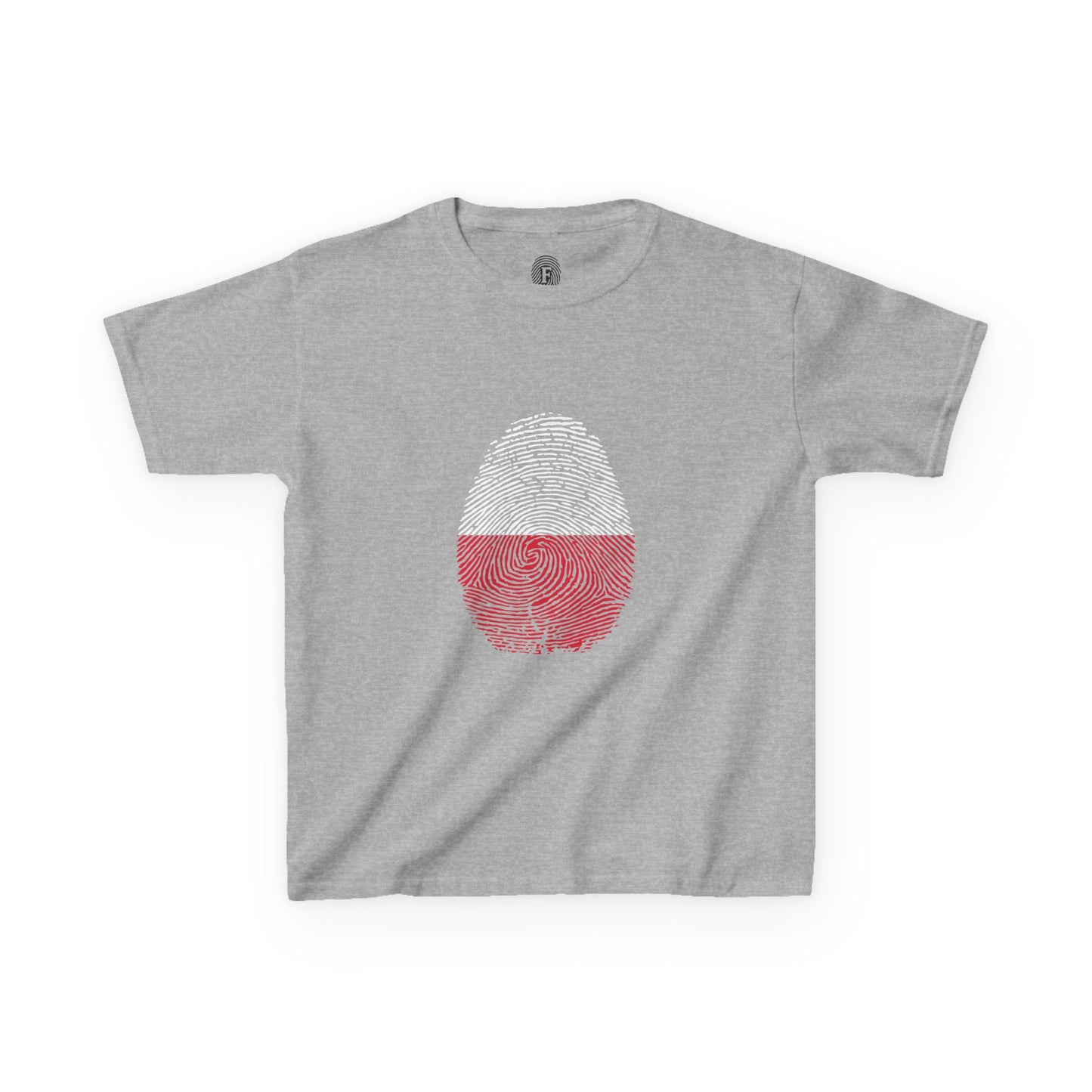 POLAND Fingerprint flag Soccer World Cup Fan T-Shirt (KIDS - UNISEX)