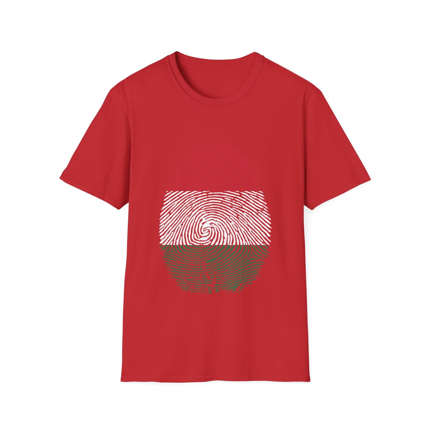 HUNGARY Fingerprint flag Soccer World Cup Fan T-Shirt (MEN)